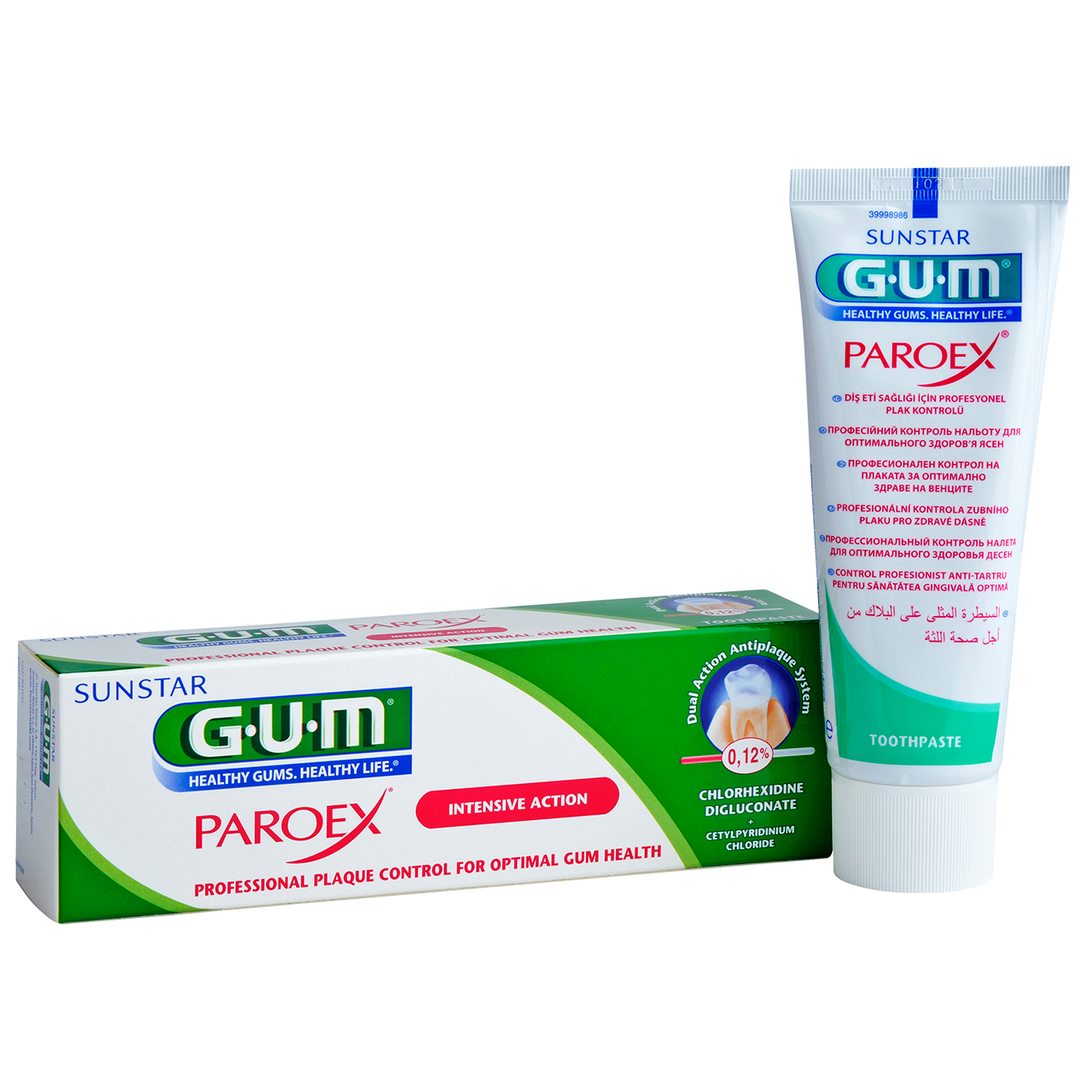 Οδοντόπαστα εντατικής δράσης GUM® PAROEX® 0,12%