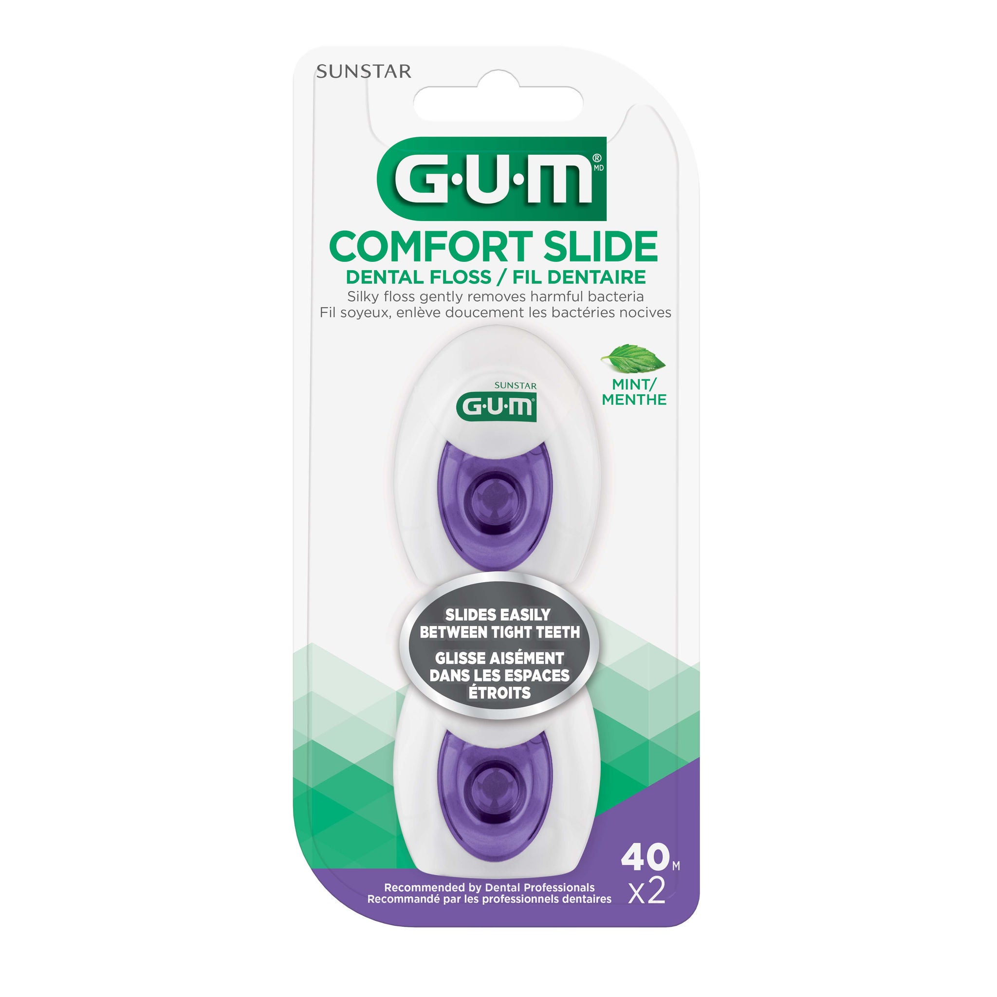 GUM Comfort Slide Dental Floss 2 x 40m