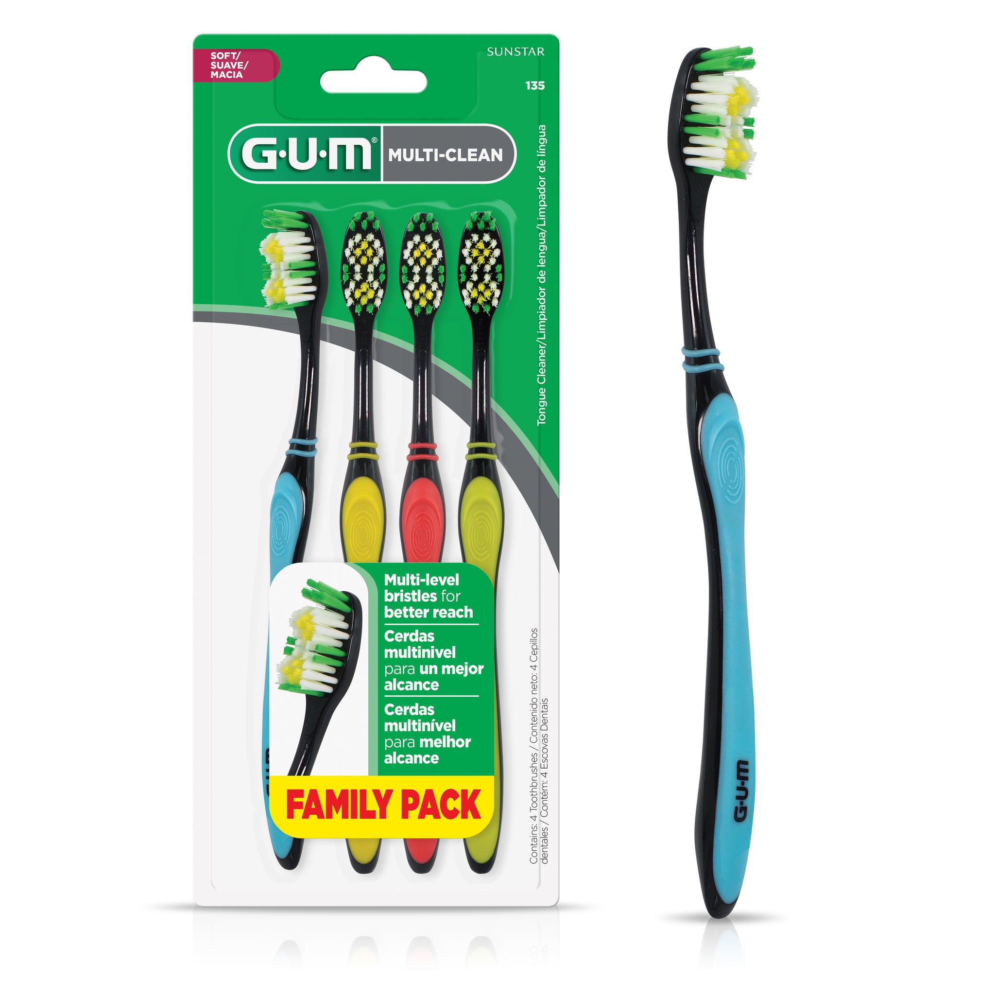 GUM® Multi-Clean Toothbrush