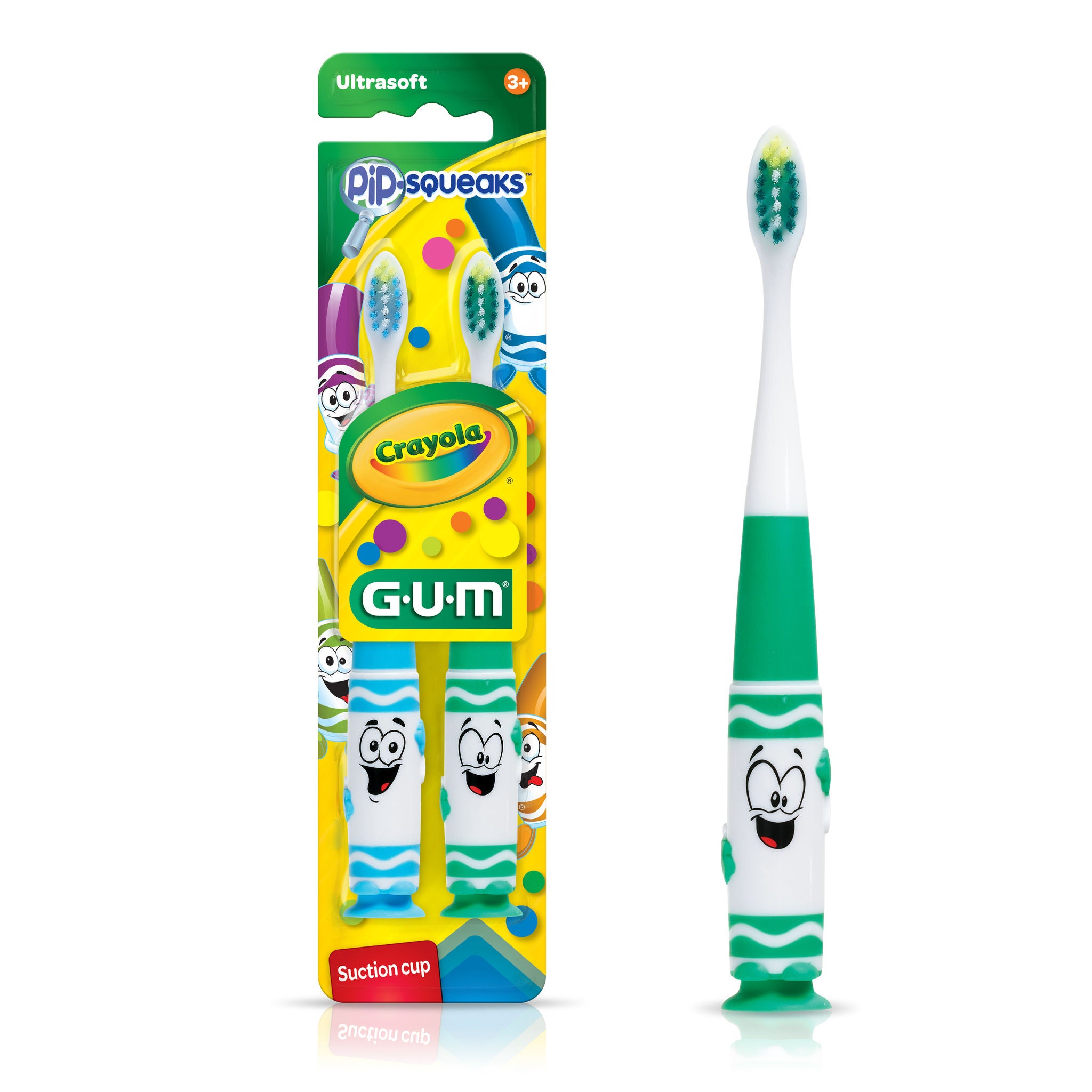 GUM Crayola Kids' Pip-Squeaks Toothbrush