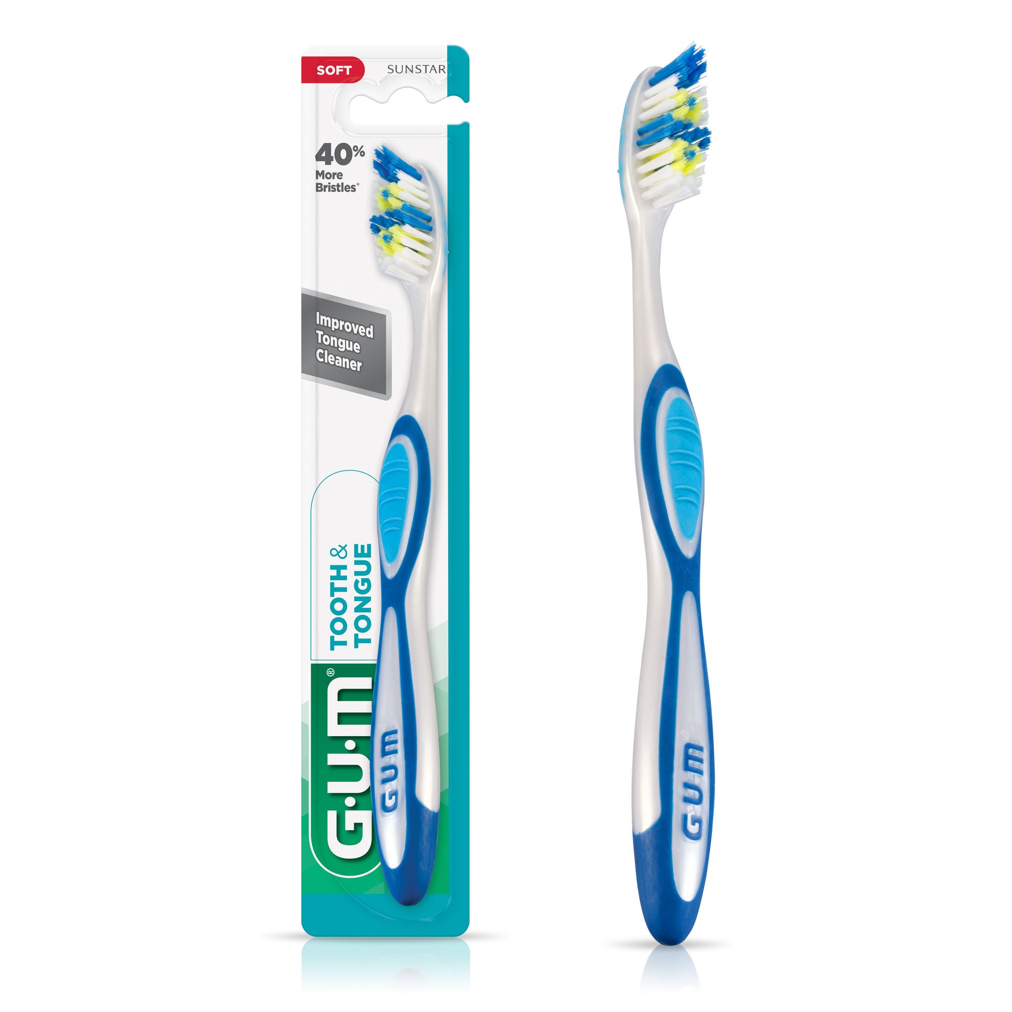 GUM Tooth & Tongue Toothbrush