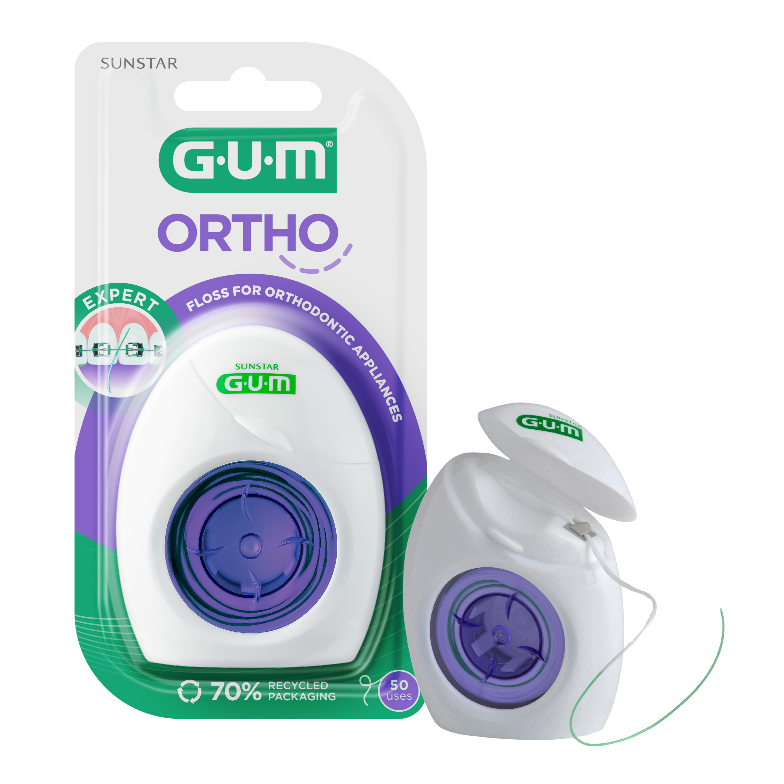 Filo interdentale GUM ORTHO