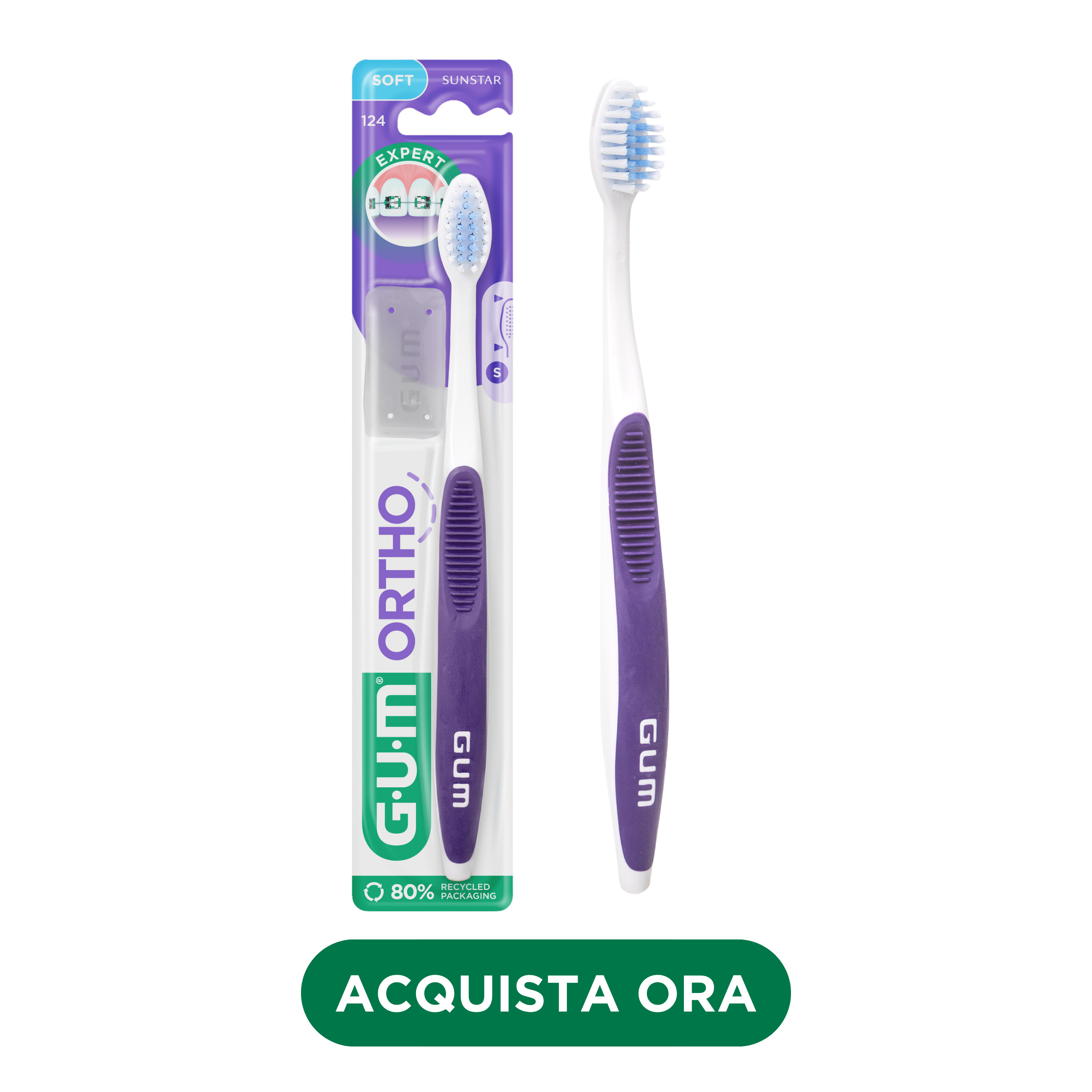 FR_IT_DE_Product catalogue hub images_with-badge_120625 - 124BTM-GUM-ORTHO-TOOTHBRUSH-VIOLET-IT-hero-with-badge-DTC