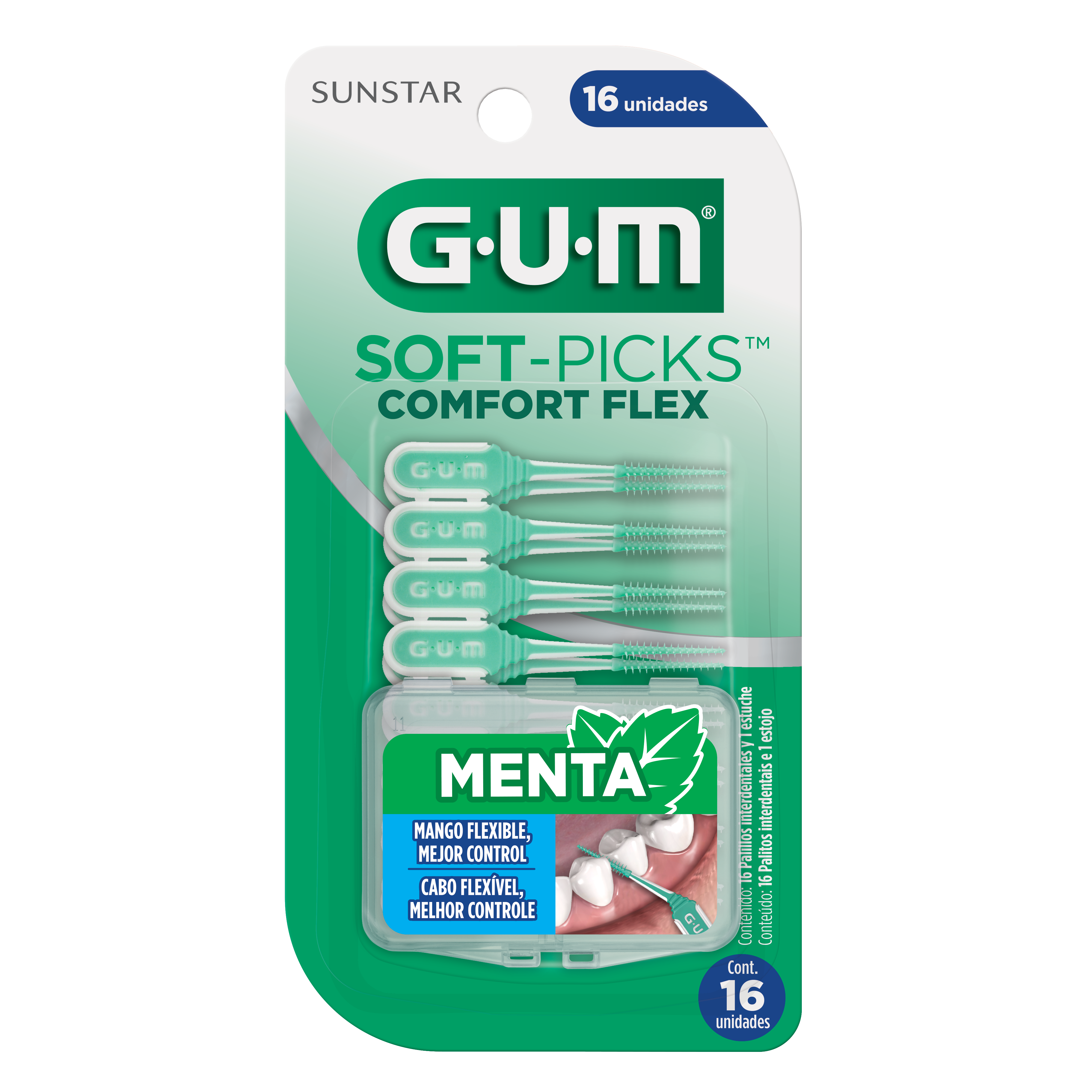 GUM SOFT-PICKS  Comfort Flex Menta Palillos Interdentales 32u.