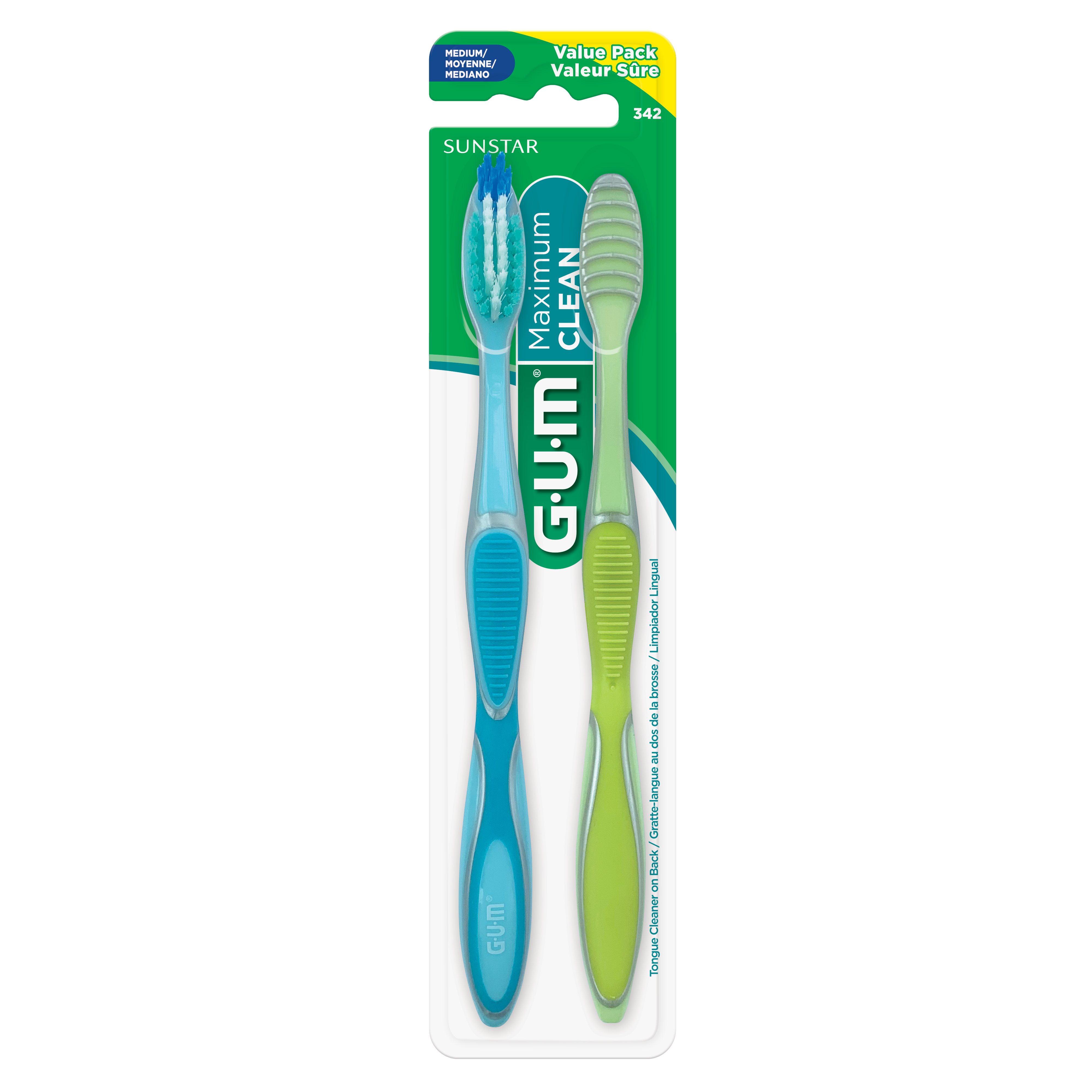 GUM MAXIMUM CLEAN MED BOGO Cepillo Dental