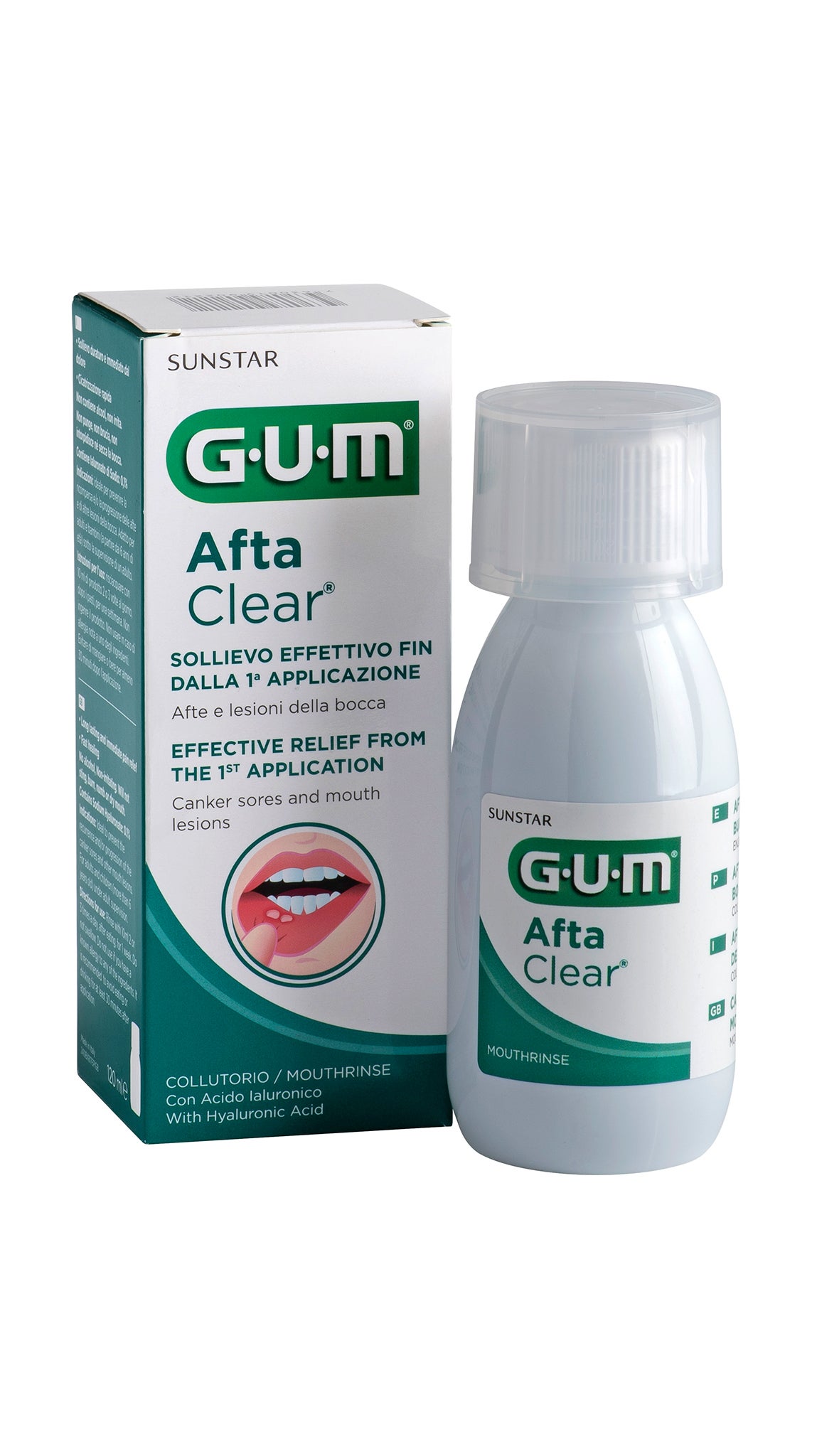 Στοματικό Διάλυμα GUM AftaClear 120ml για Άφθες