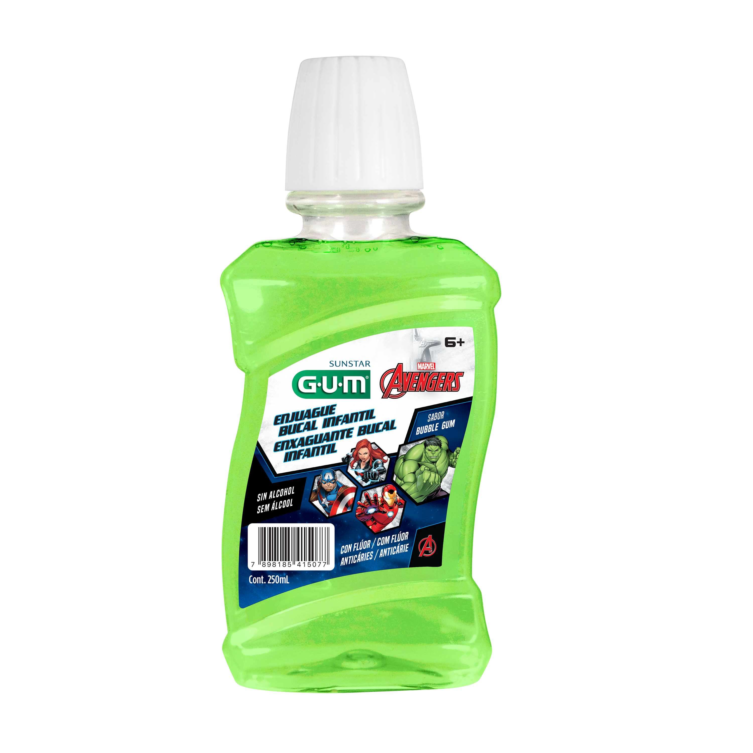 Enxaguante Antisseptico Bucal Infantil AVENGERS GUM 250ml