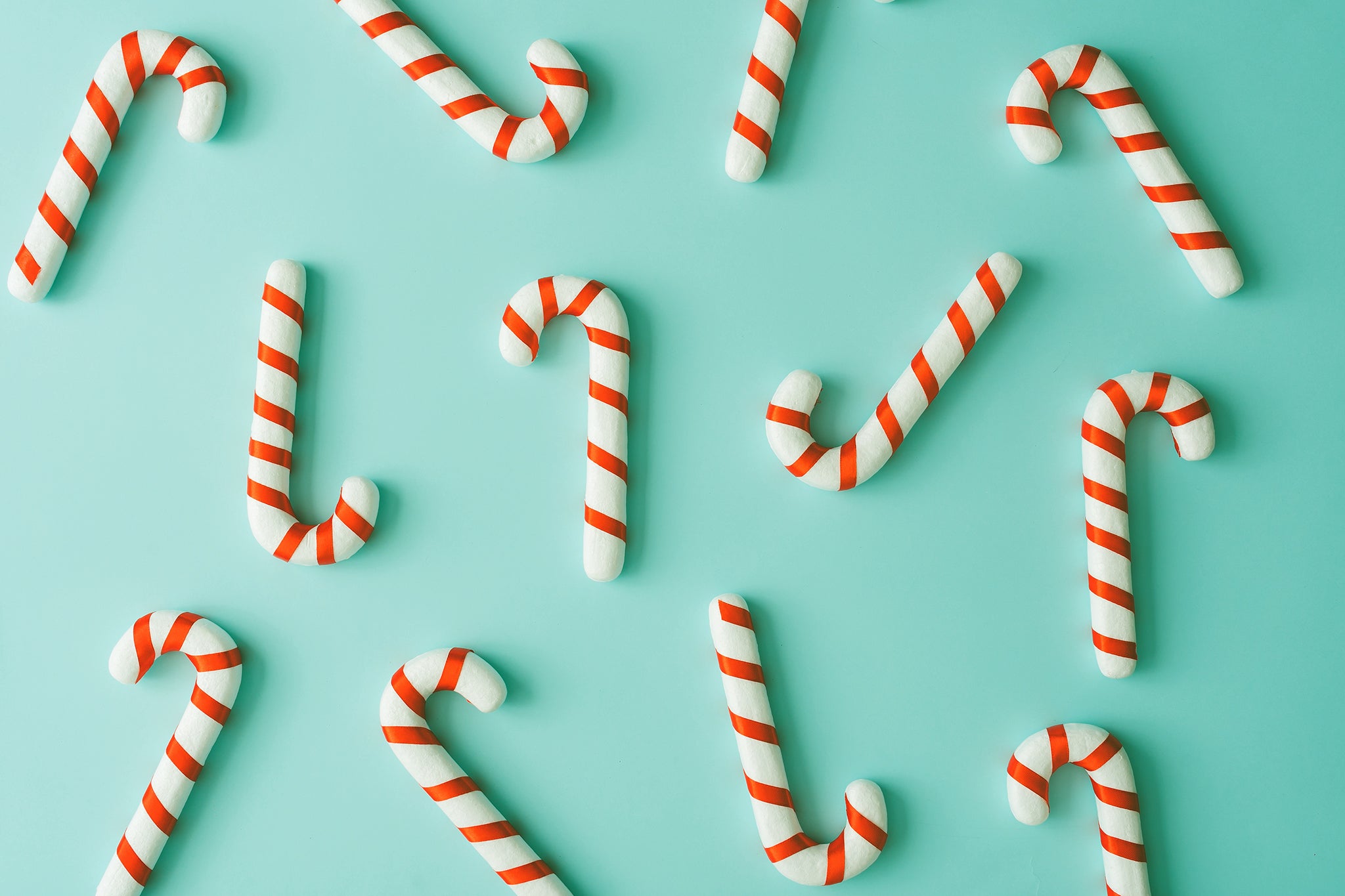 Pattern made with candy canes