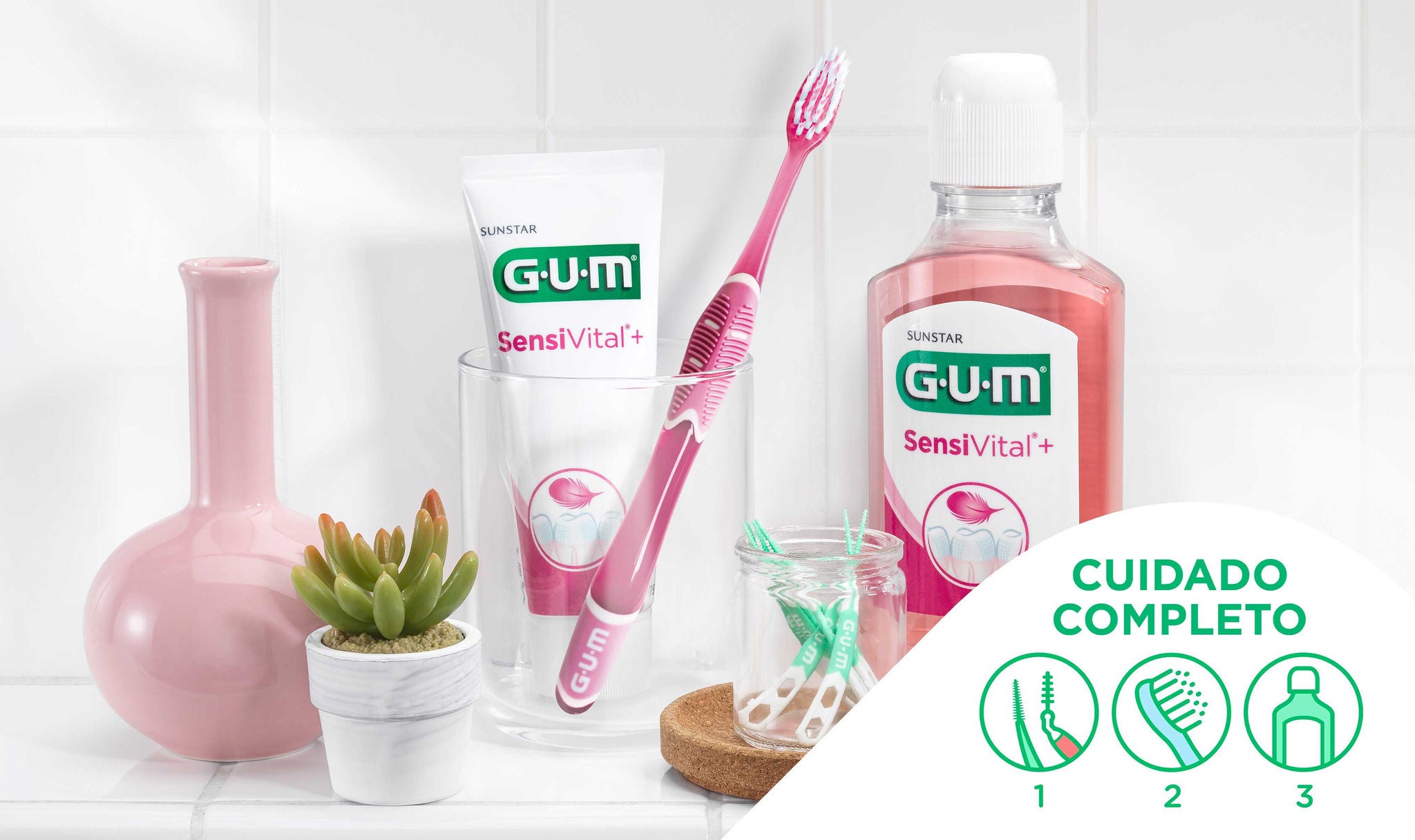 Una rutina de higiene oral completa con el nuevo GUM PRO SENSITIVE y la gama SensiVital