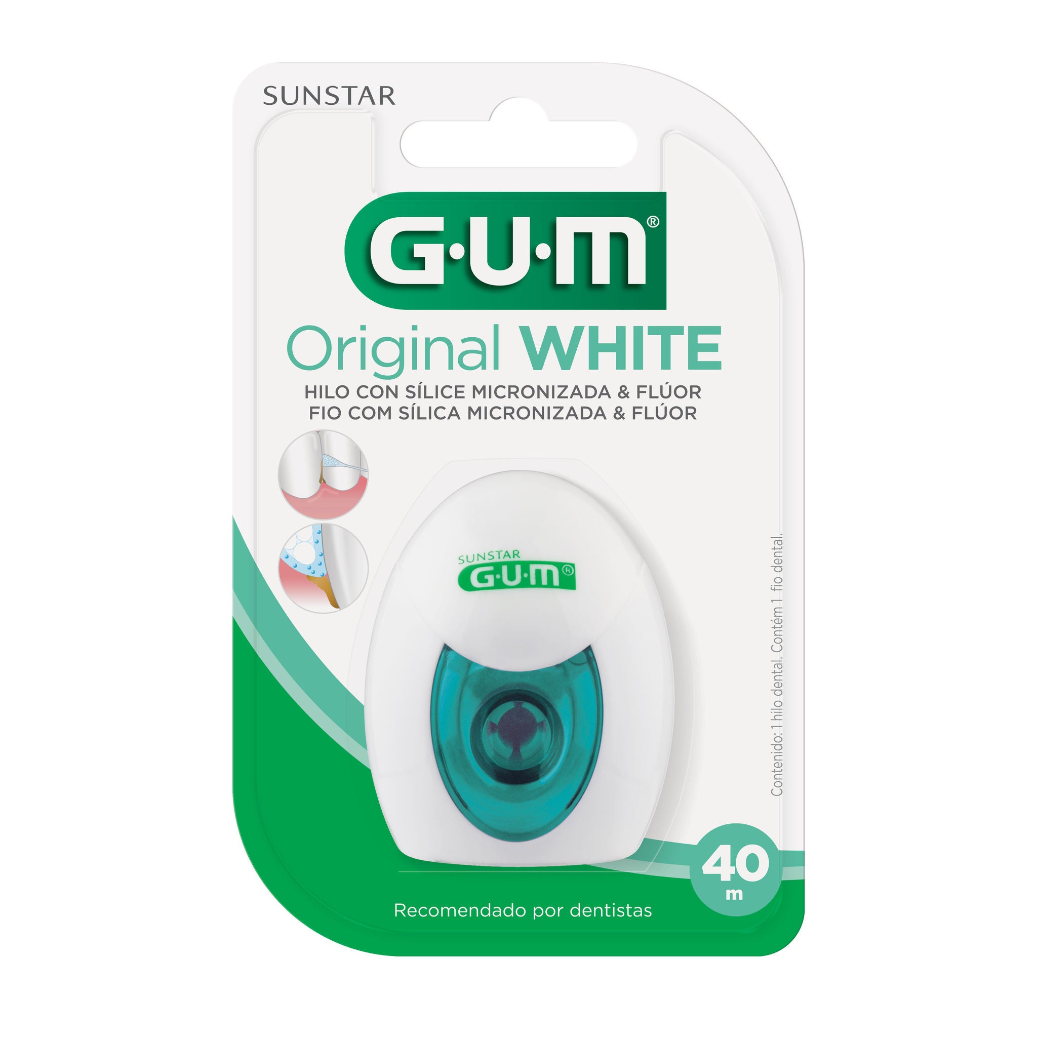 GUM ORIGINAL WHITE Hilo Dental Blanqueador 40m