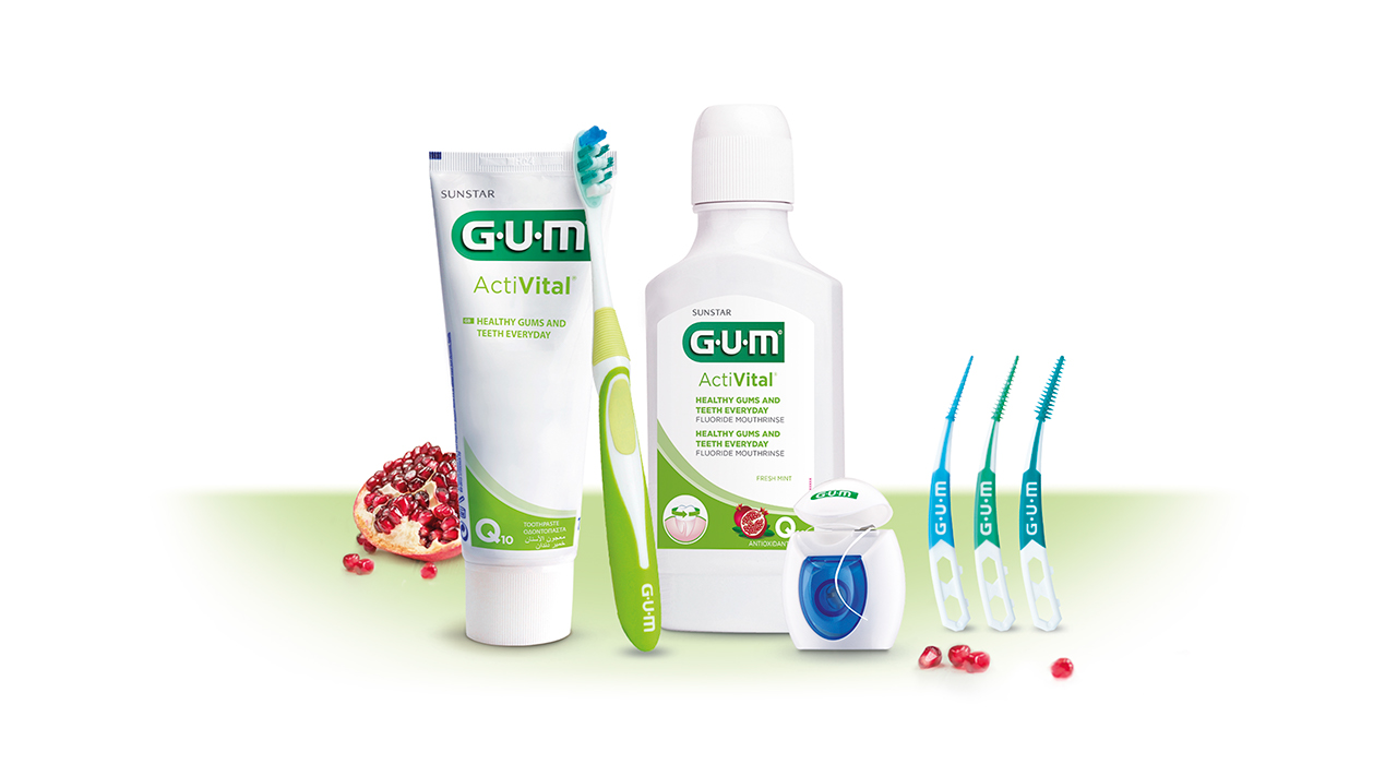 GUM-producten voor dagelijkse mondverzorgingsroutine