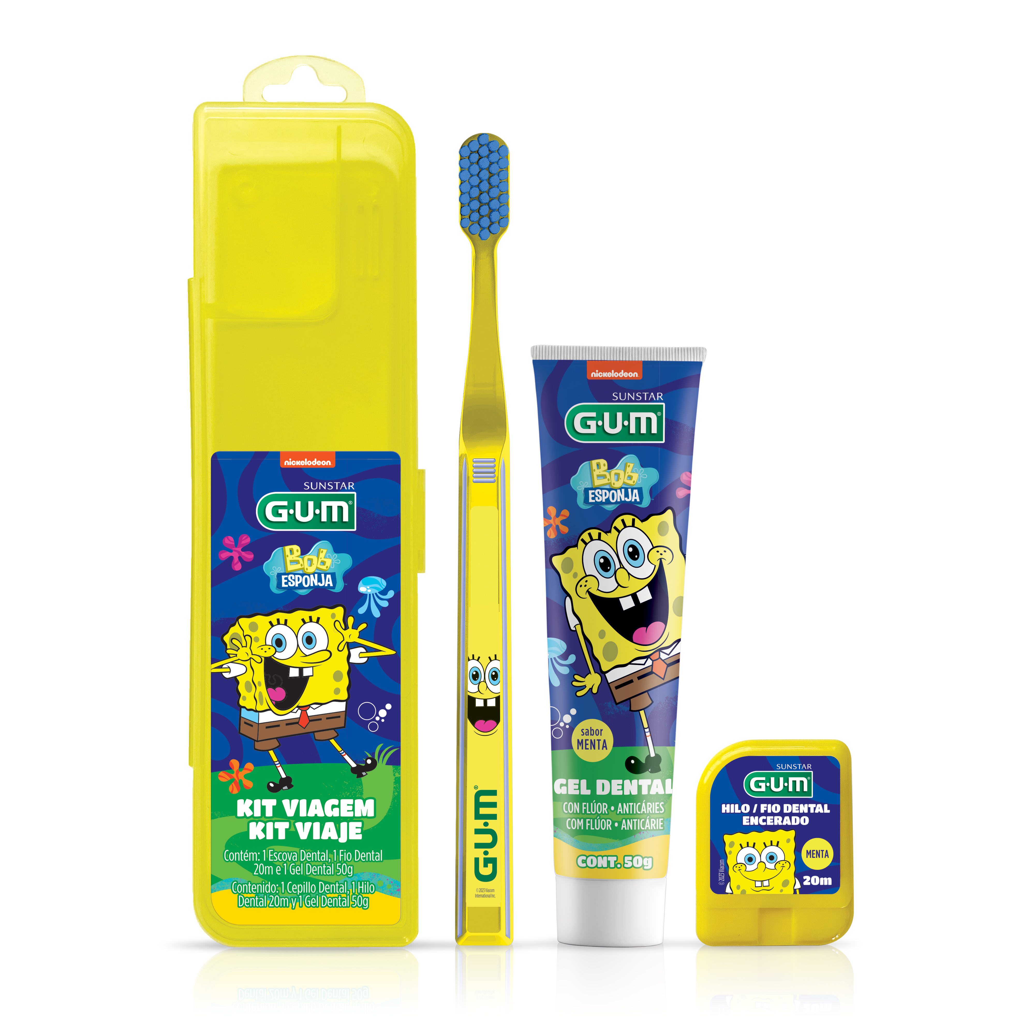 GUM Kit Escovação Dental Bob Esponja