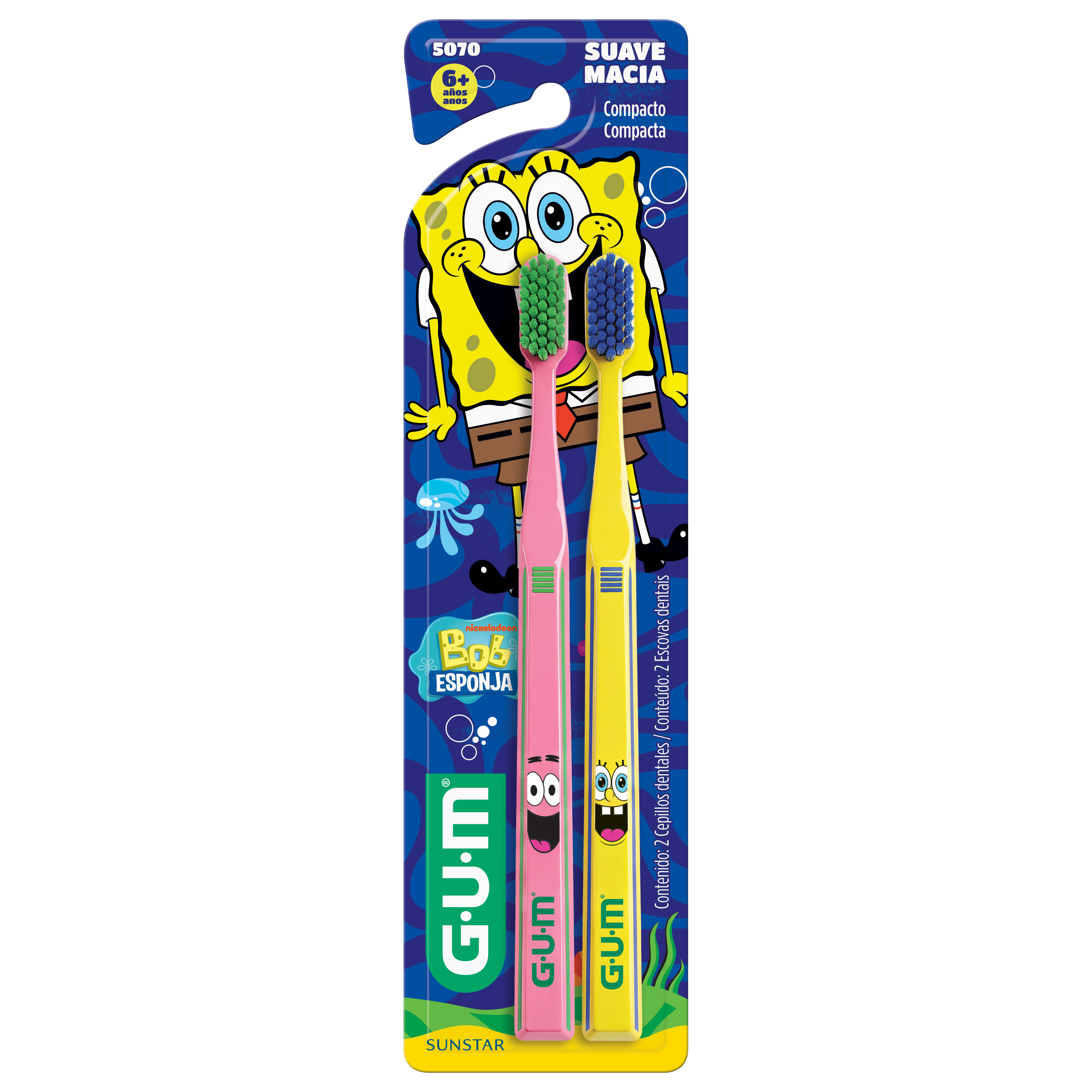 GUM Bob Esponja Escova Dental