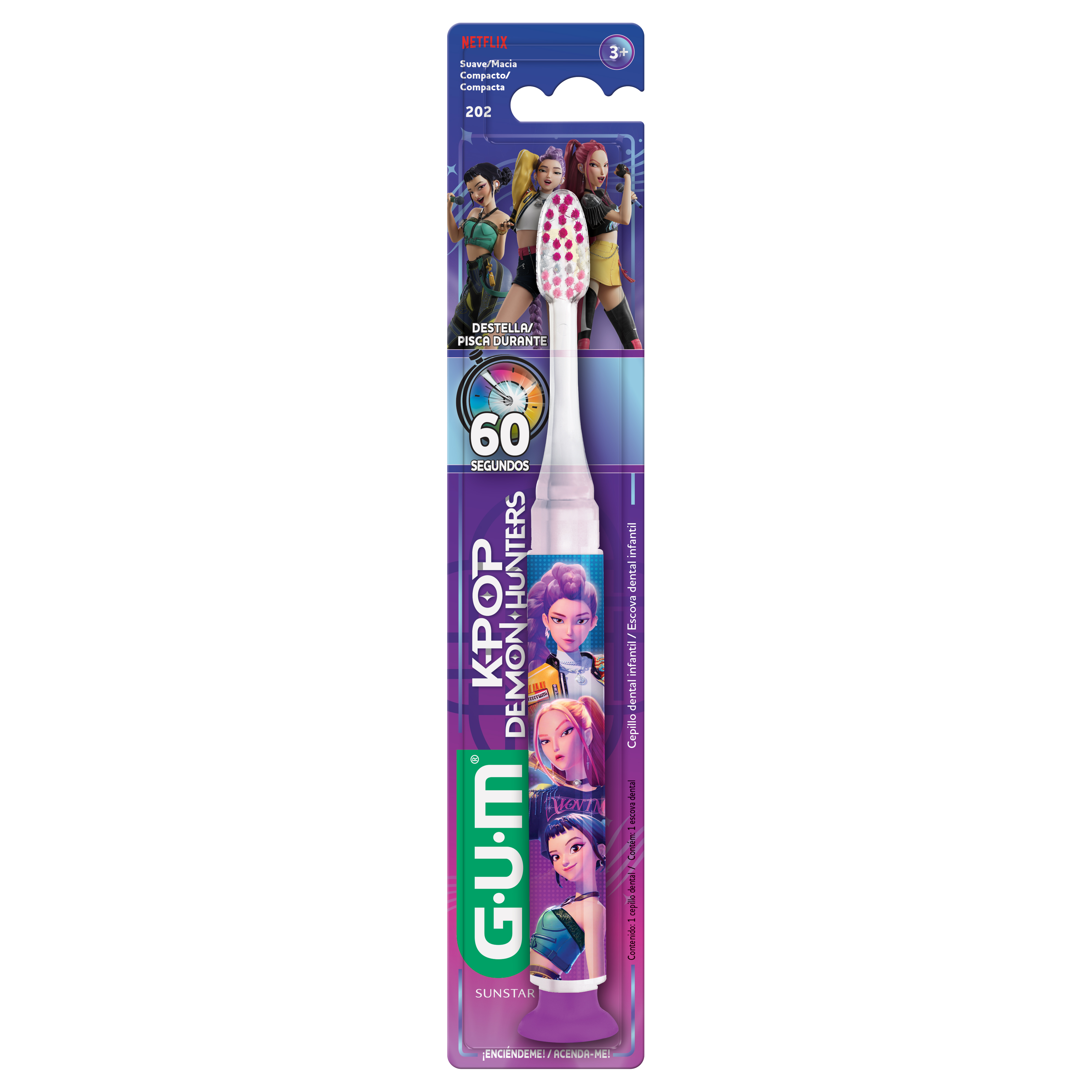 GUM® K-Pop Demon Escova Dental Timer Light