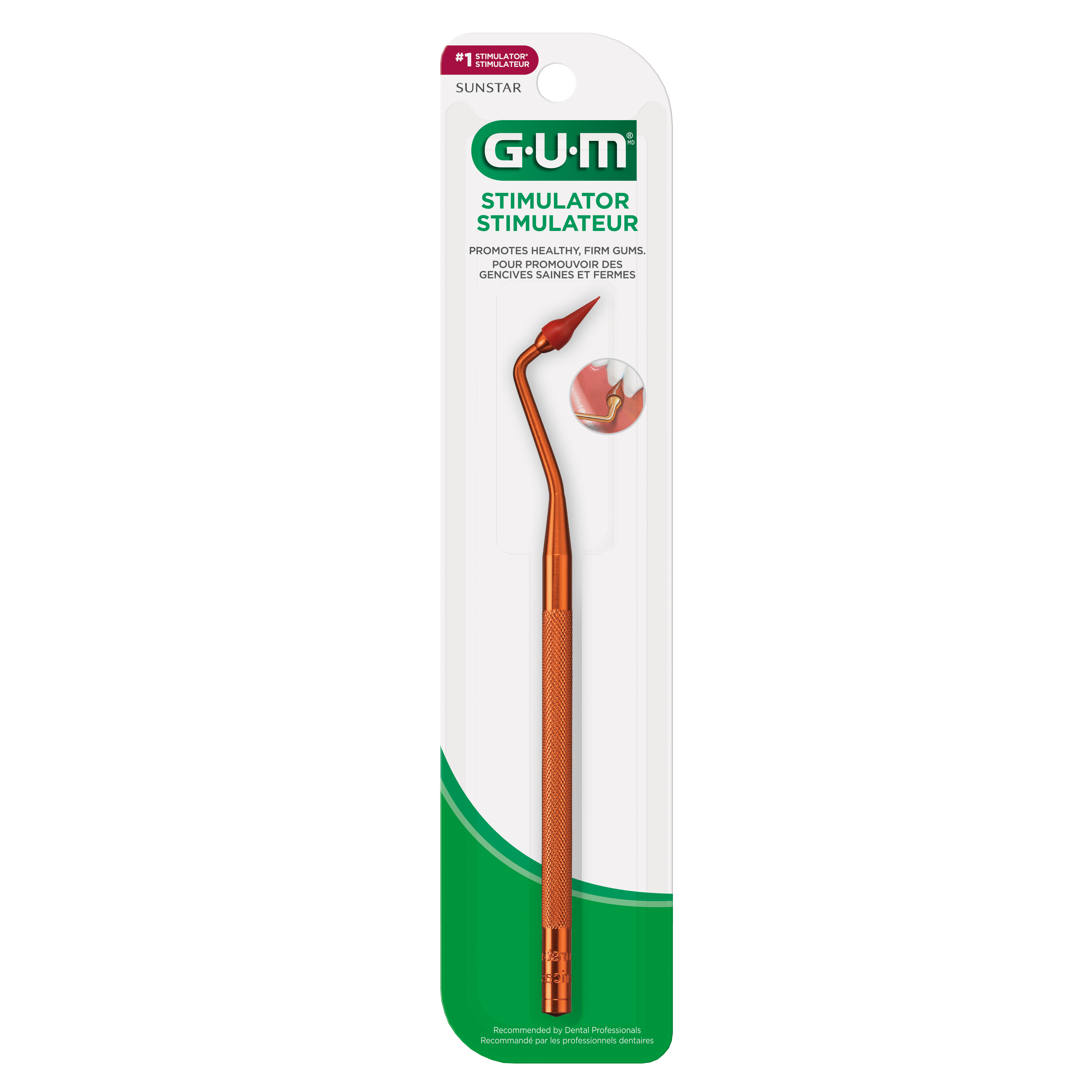 GUM Stimulator Permanent Handle & Rubber Tip