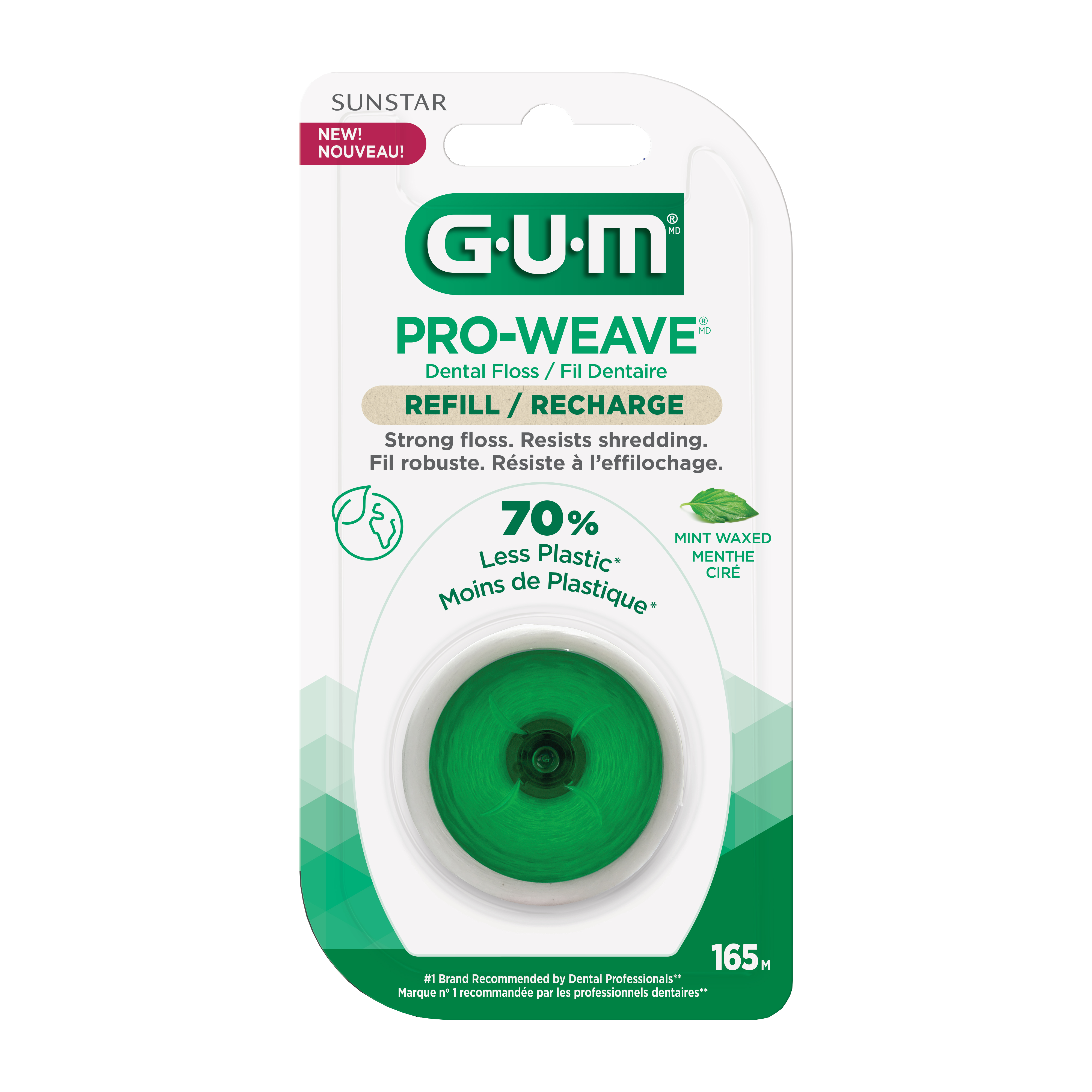 Pro-Weave Dental Floss Refill Mint Waxed