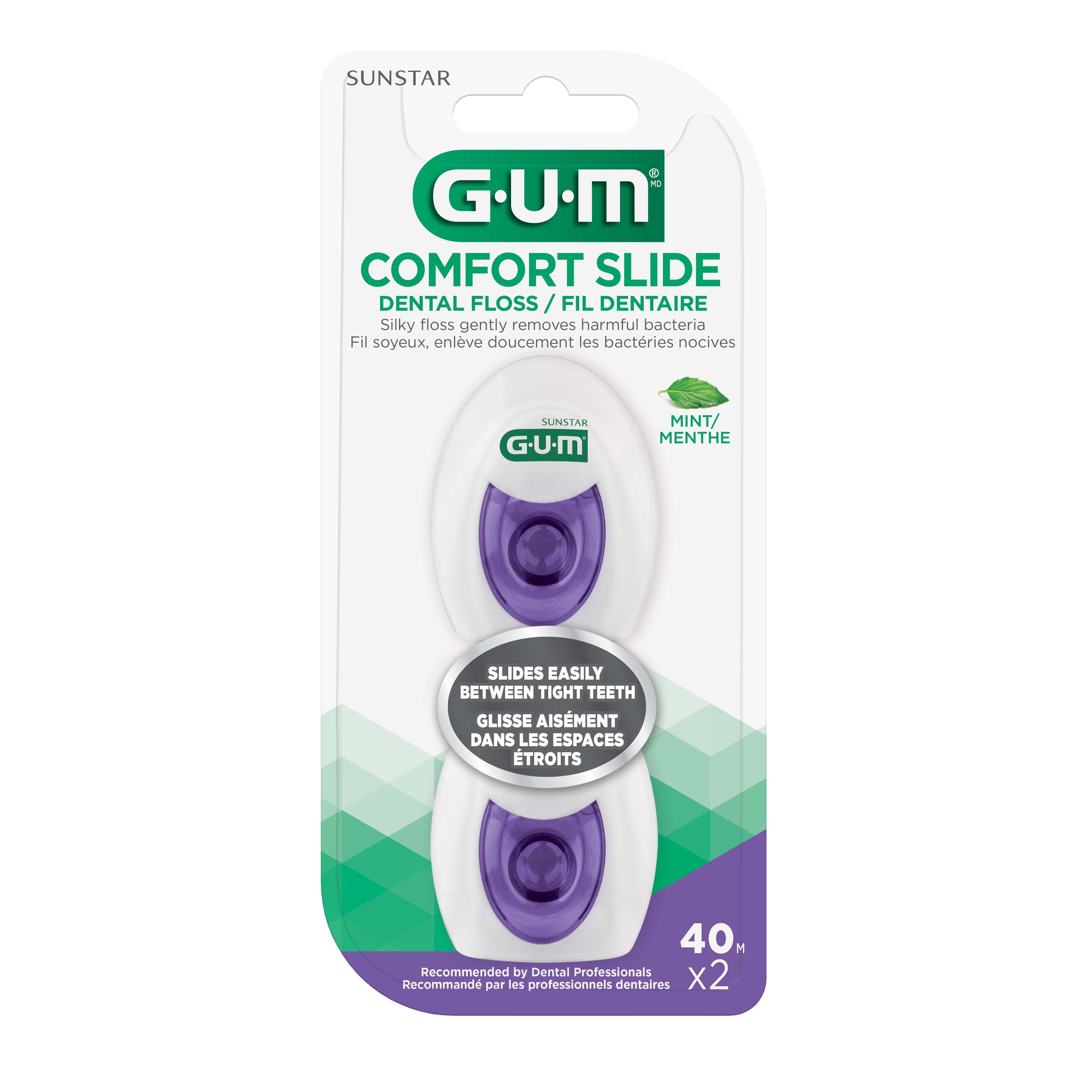 GUM Comfort Slide Dental Floss 2 x 40m