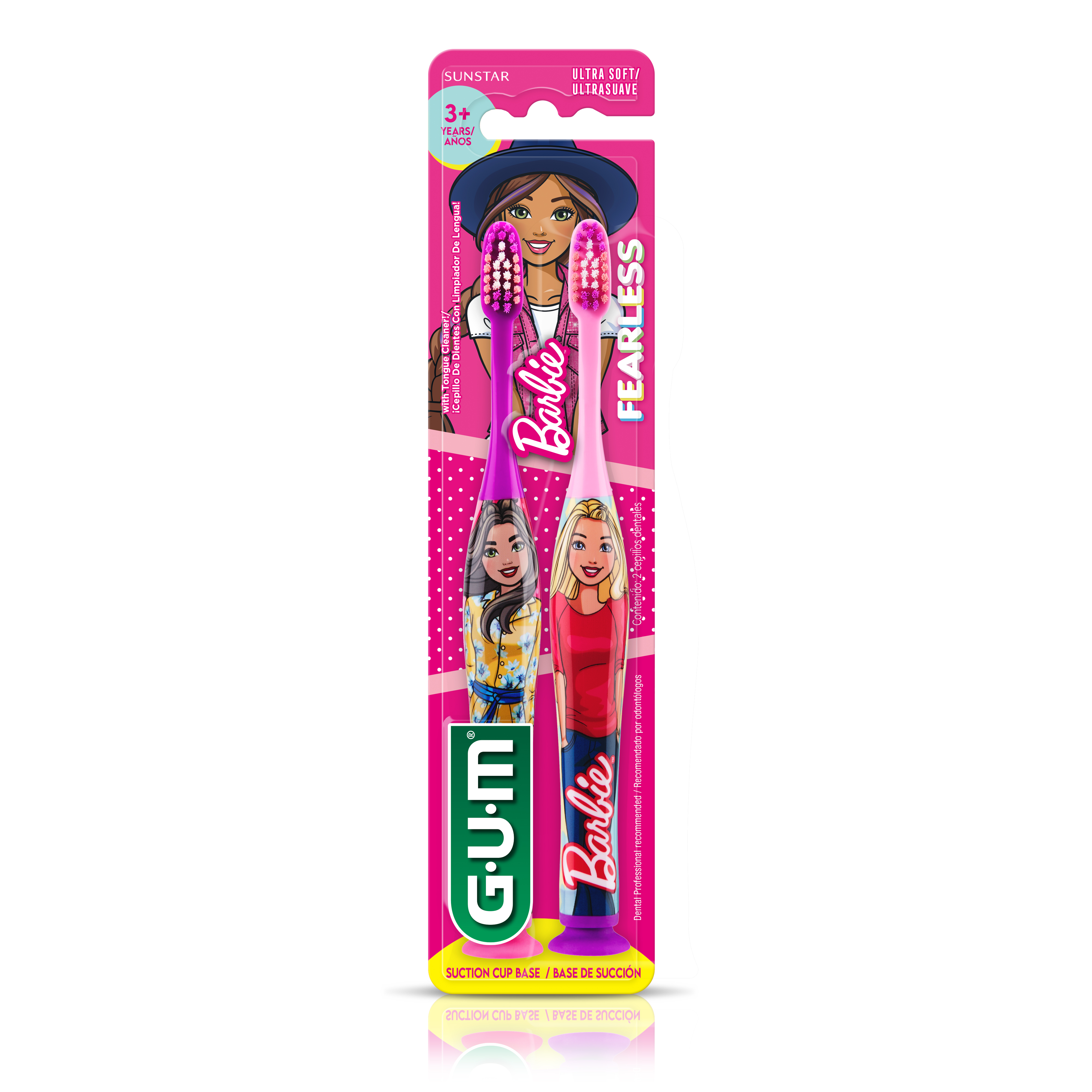 GUM BARBIE Cepillo de dientes manual 2 unidades