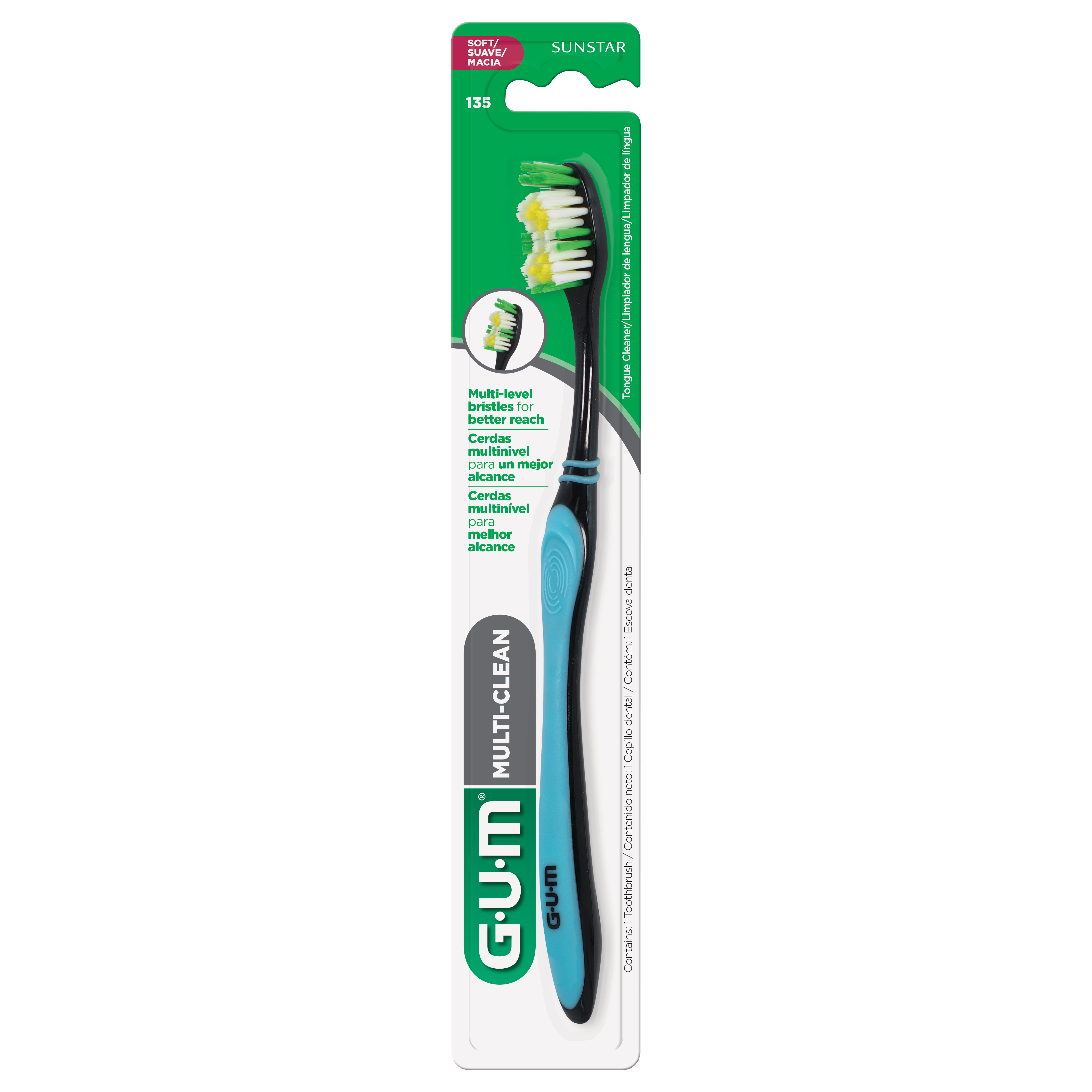 GUM® Multi-Clean Toothbrush
