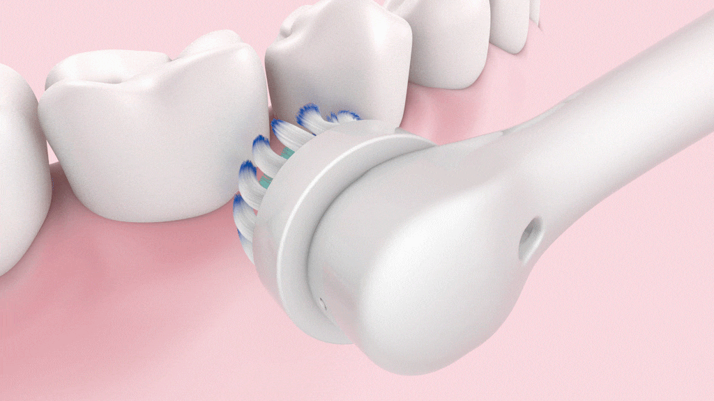 Brosse à dents électrique qui masse les gencives