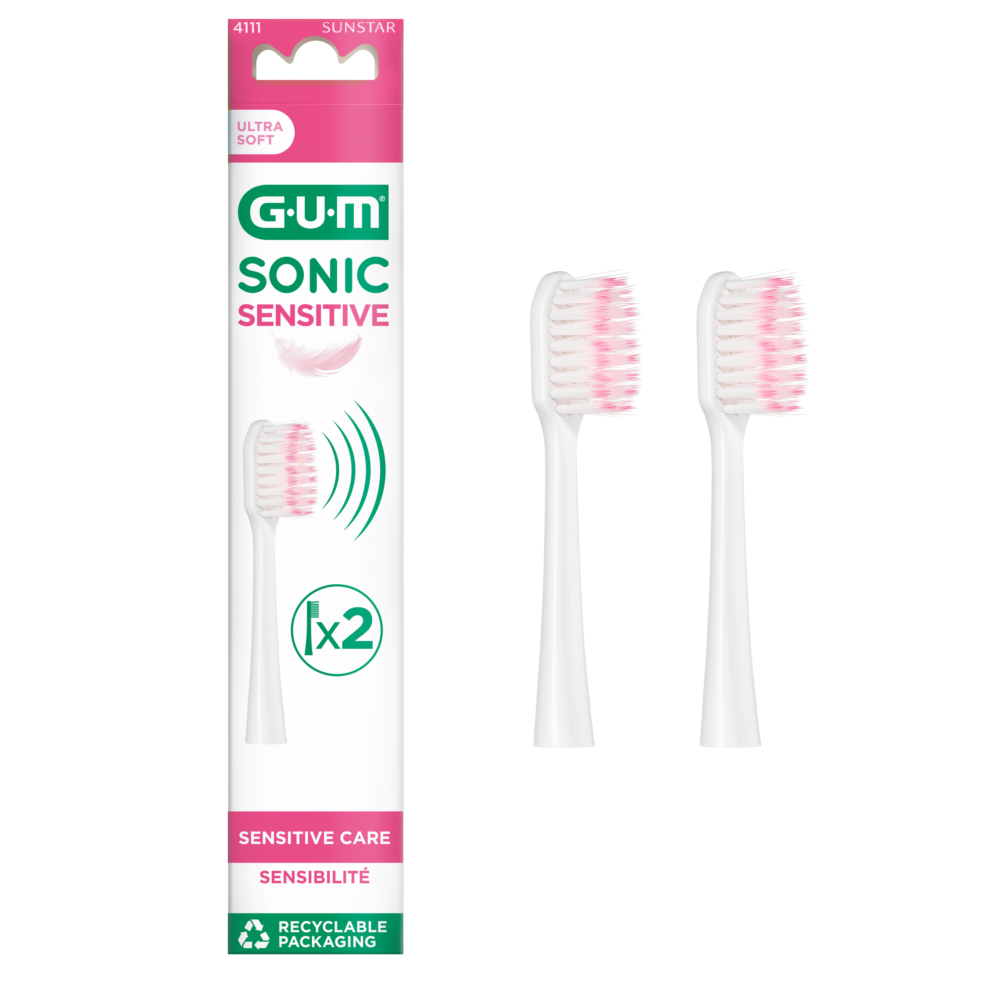 Envase de recambios para cepillo de dientes GUM Sonic Sensitive