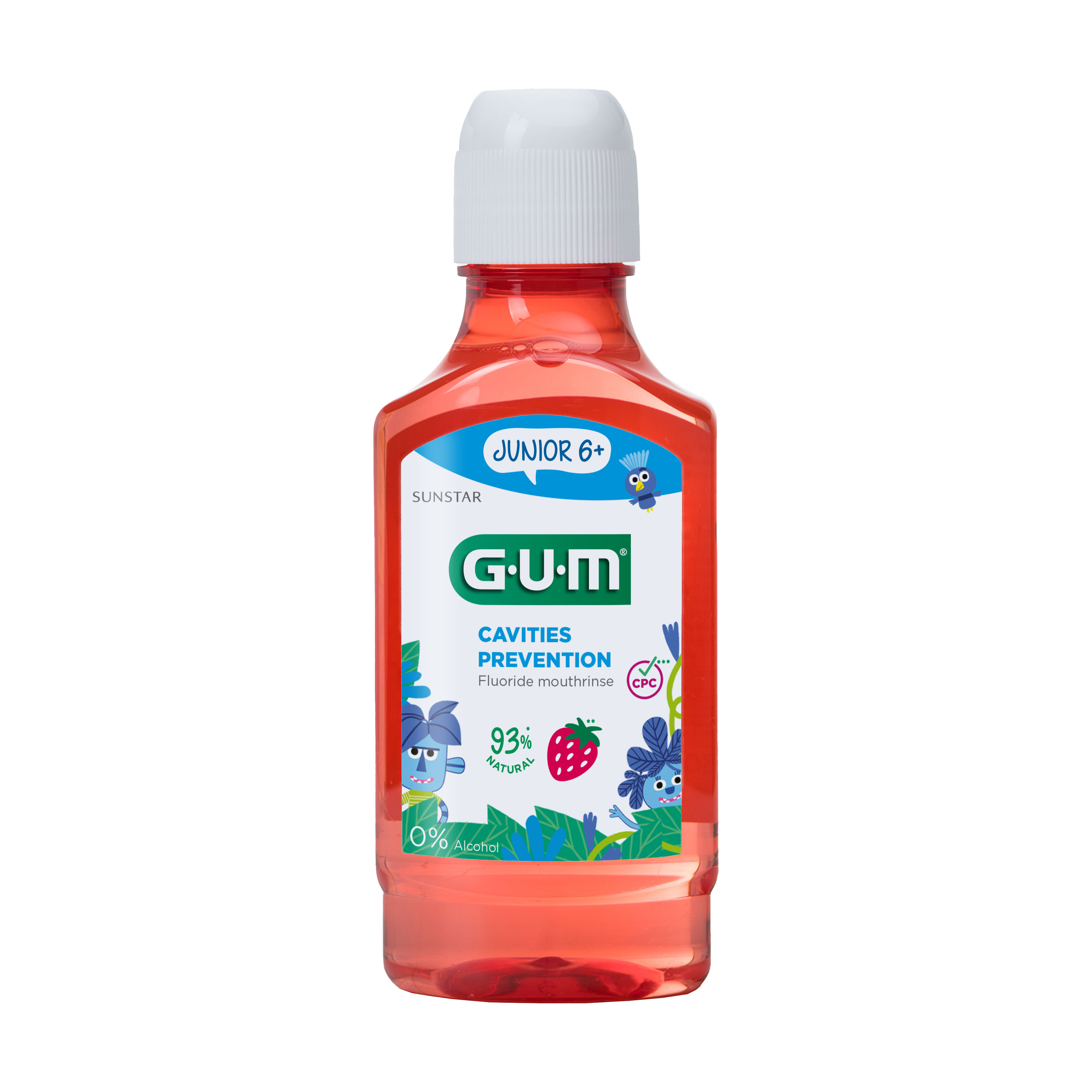 GUM Junior Maasikamaitseline Suuvesi 300ml