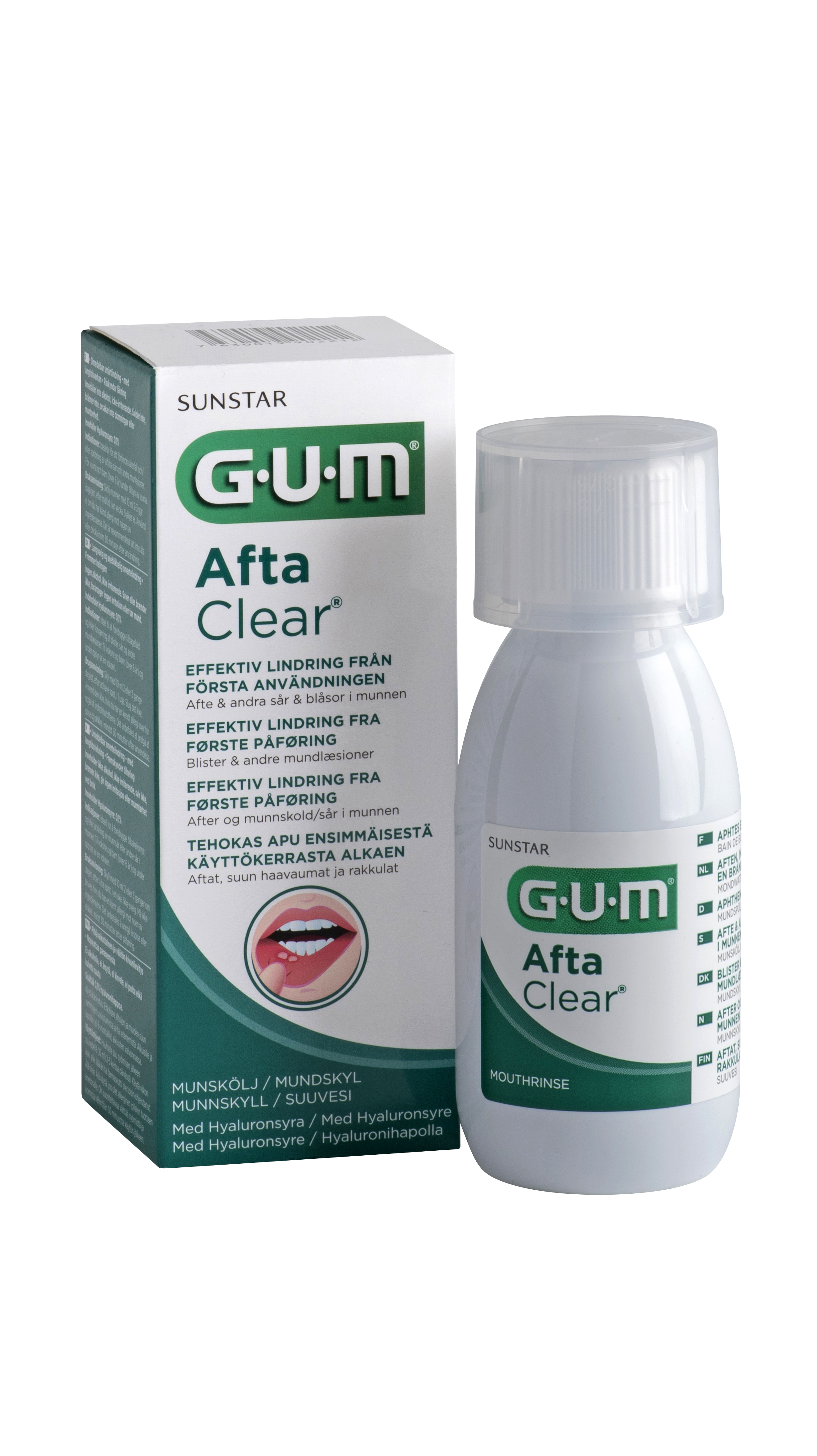 GUM AftaClear Suuvesi 120ml - Tehokas Aftahoito