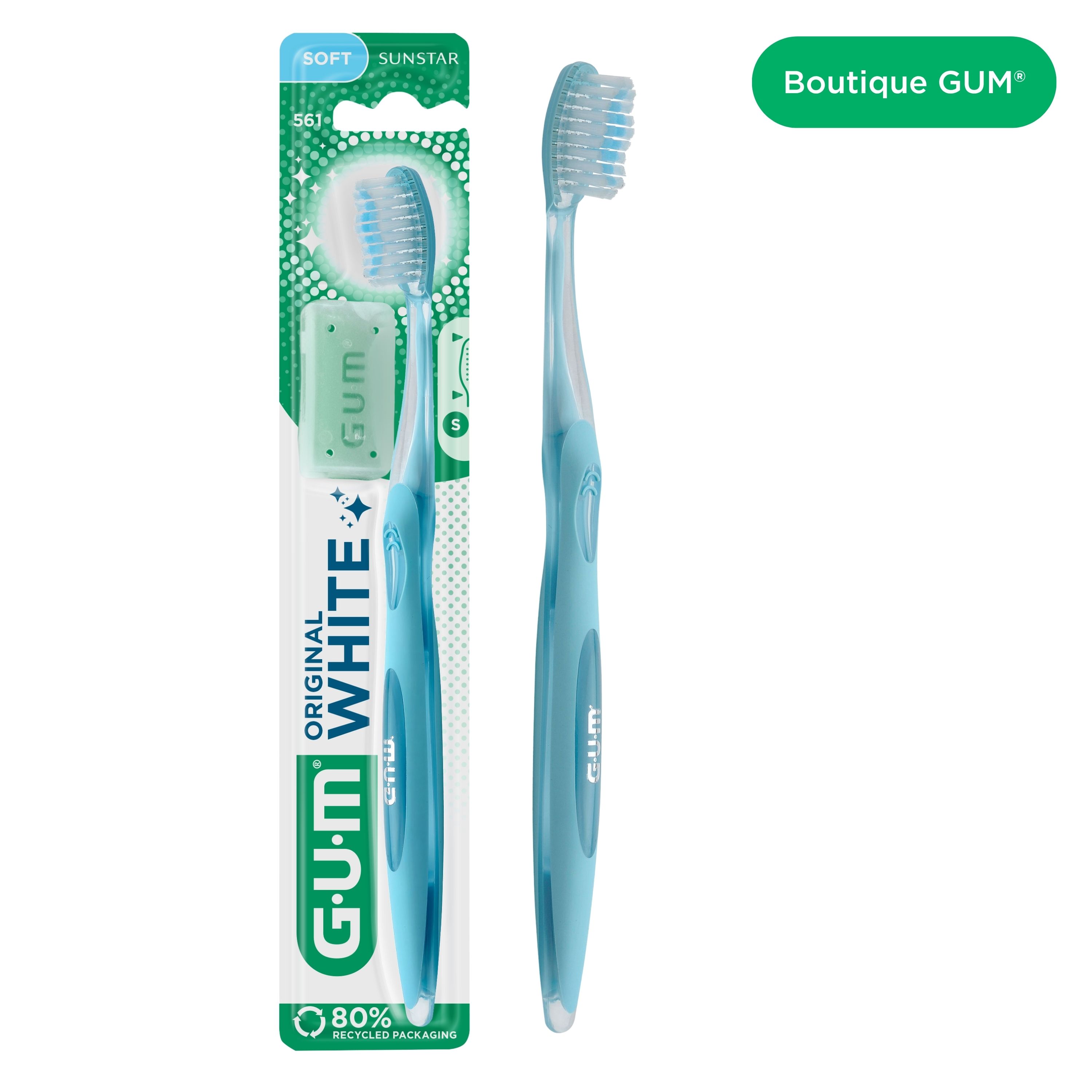 Product catalogue hub images - 561BTM-GUM-ORIGINAL-WHITE-TOOTHBRUSH-SOFT-LIGHT-BLUE-hero-DTC