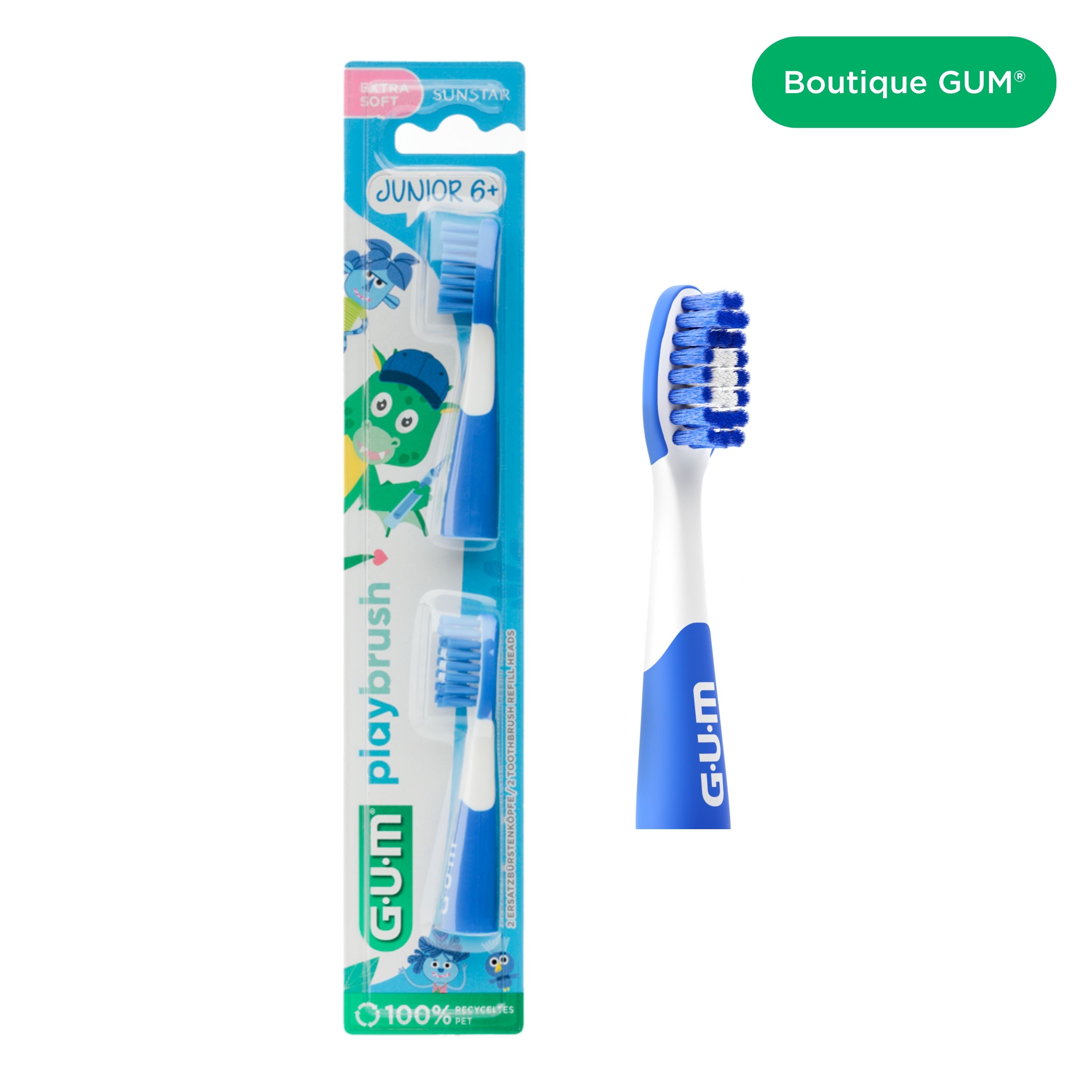 Product catalogue hub images - GUMPLAYBRUSH-single-brushheads-packaging-junior6-blue-allmarkets