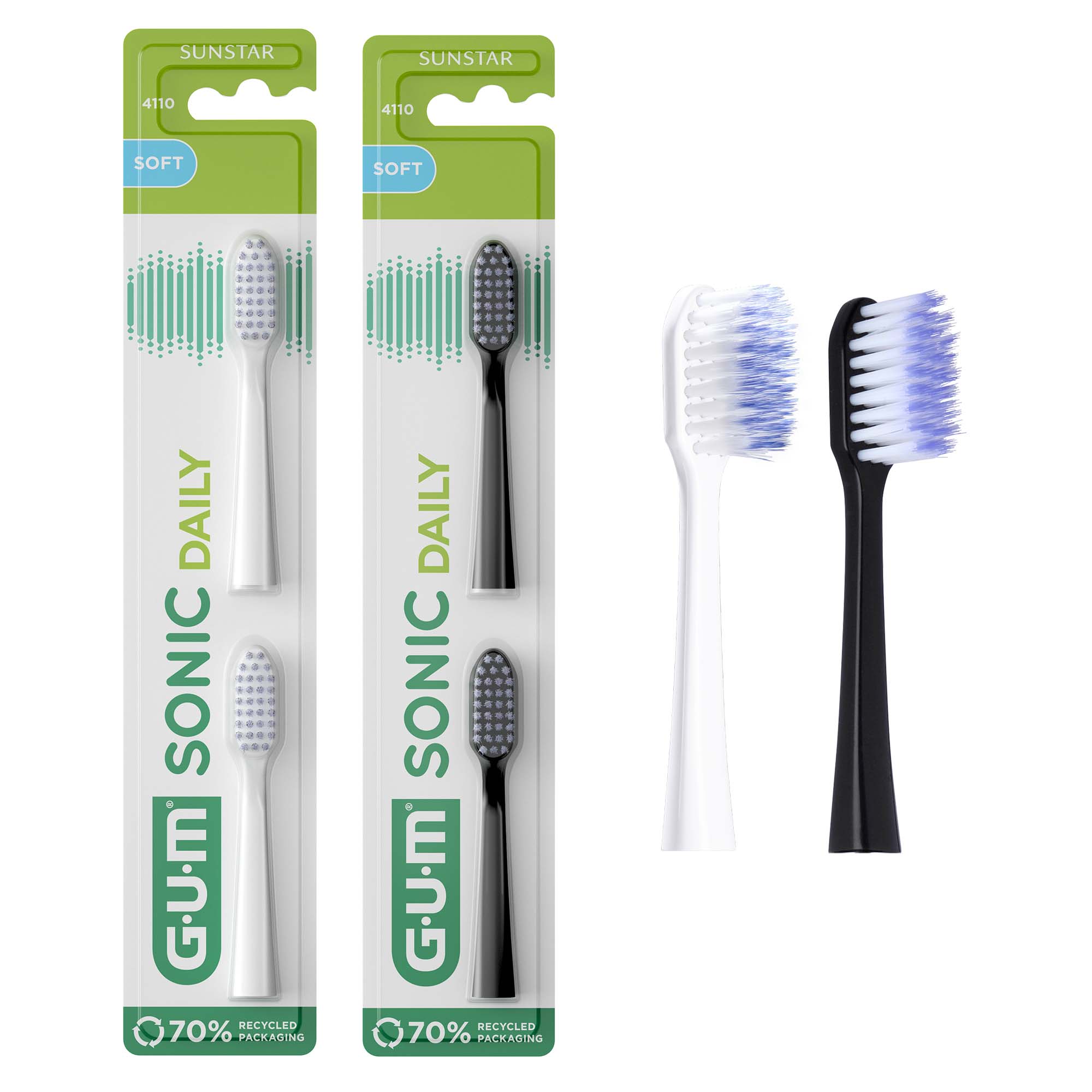 Recharges brosse à dents sonique à pile GUM SONIC DAILY