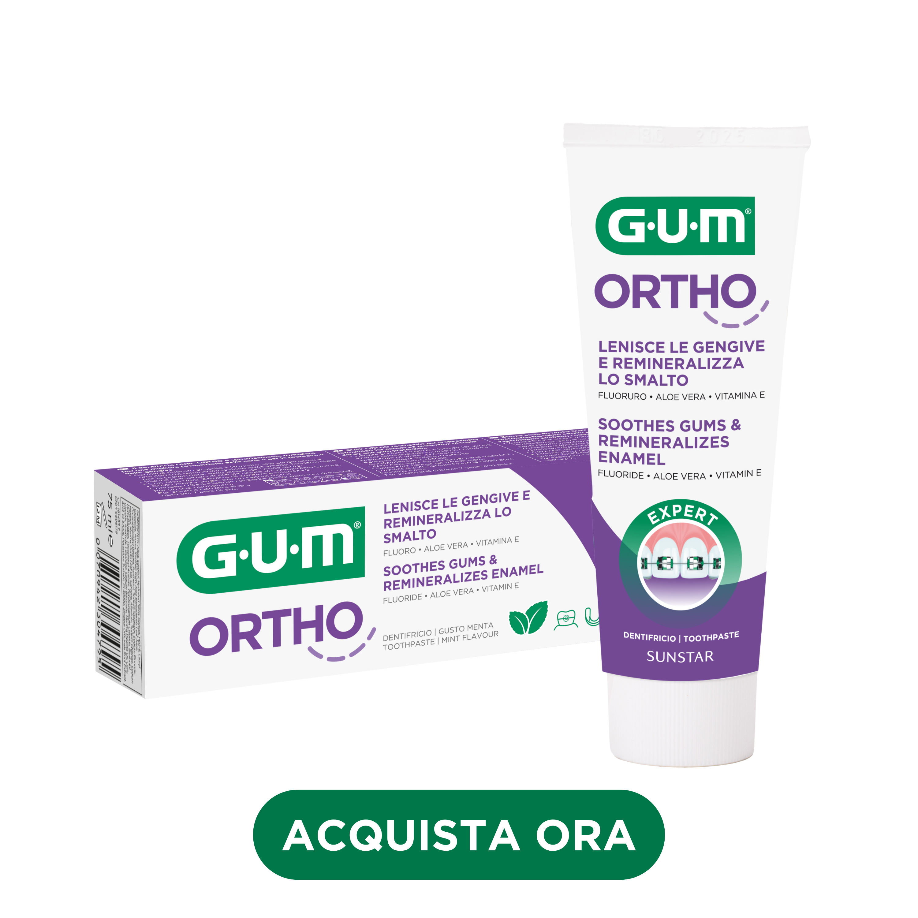 FR_IT_DE_Product catalogue hub images_with-badge_120625 - 3080EPIPL-IT-EN-GUM-ORTHO-TOOTHPASTE-IT-hero-with-badge-DTC