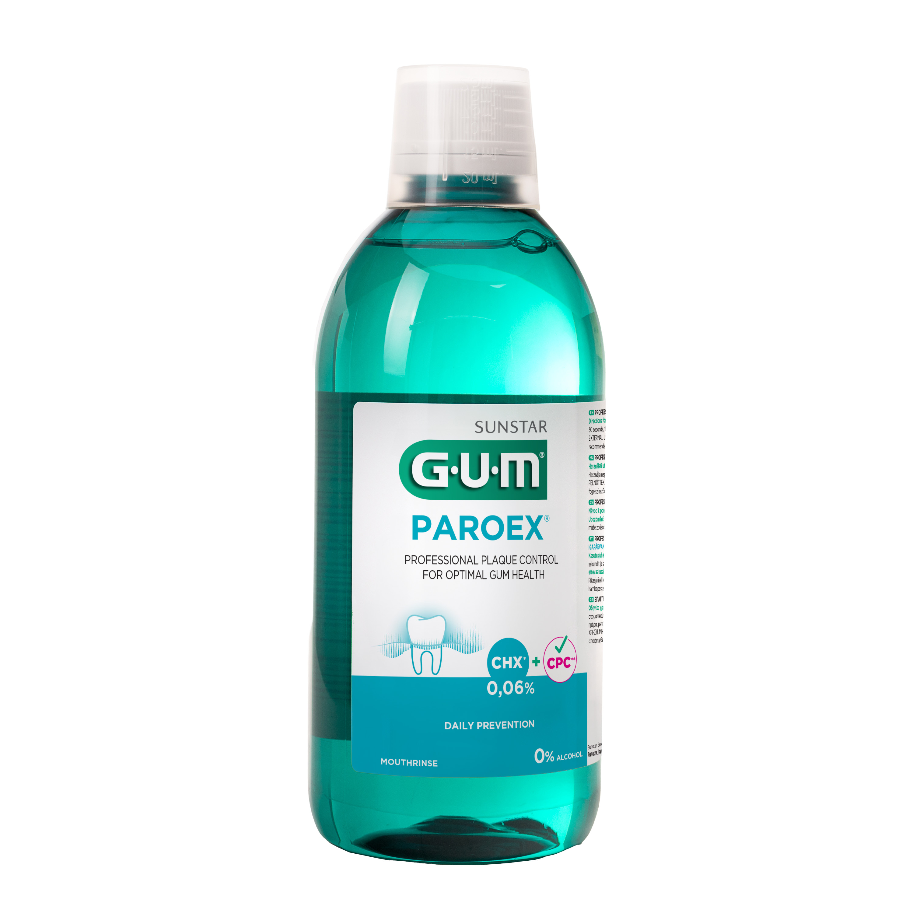 GUM® PAROEX® 0,06% CHX mutes skalojamais līdzeklis