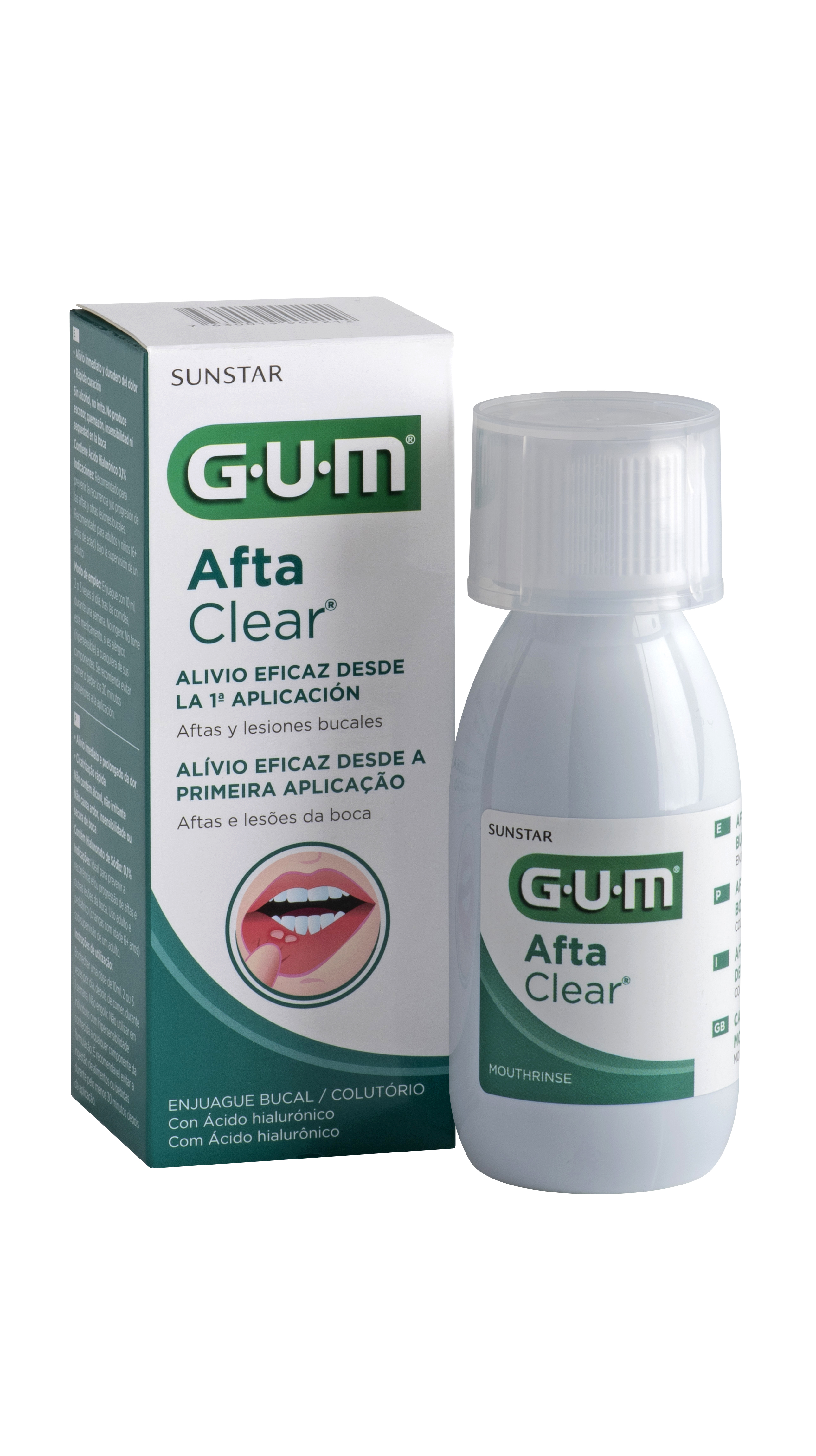 GUM AftaClear Mouthrinse 120ml for Mouth Sores Relief