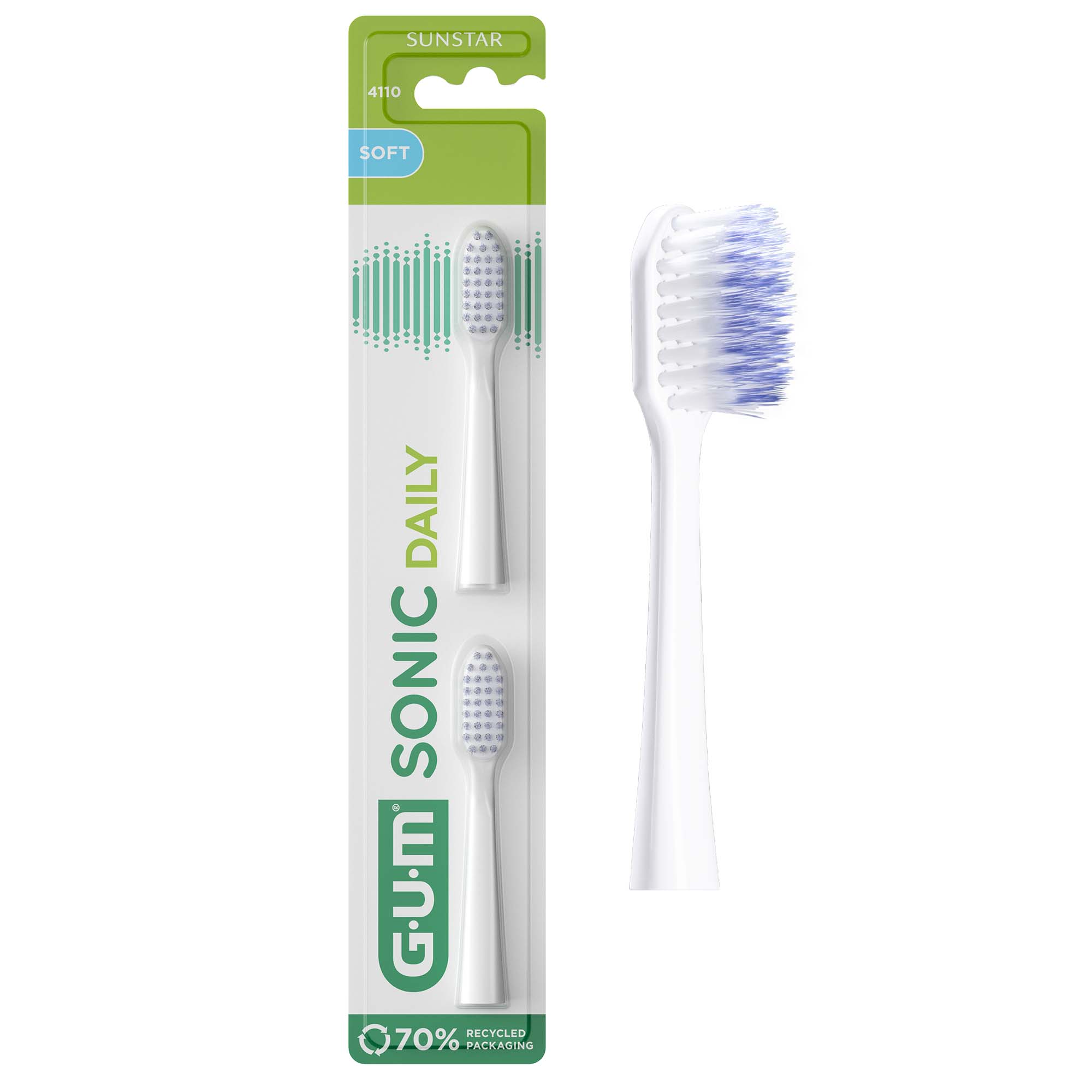 GUM Sonic Daily Toothbrush Refill Pack