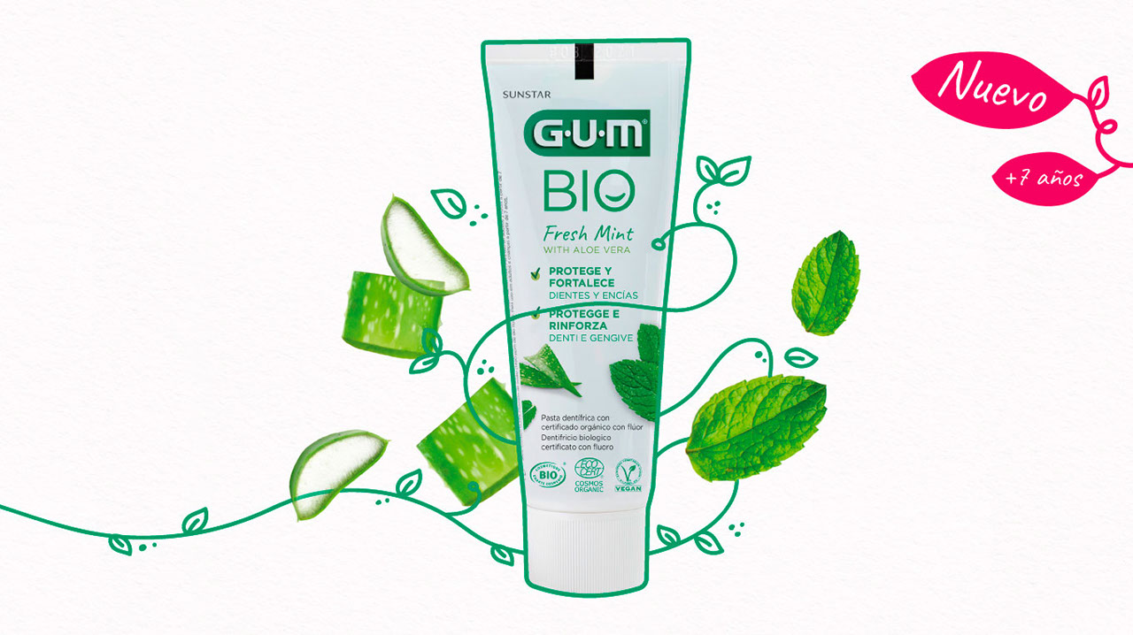 Nueva pasta de dientes orgánica GUM® BIO