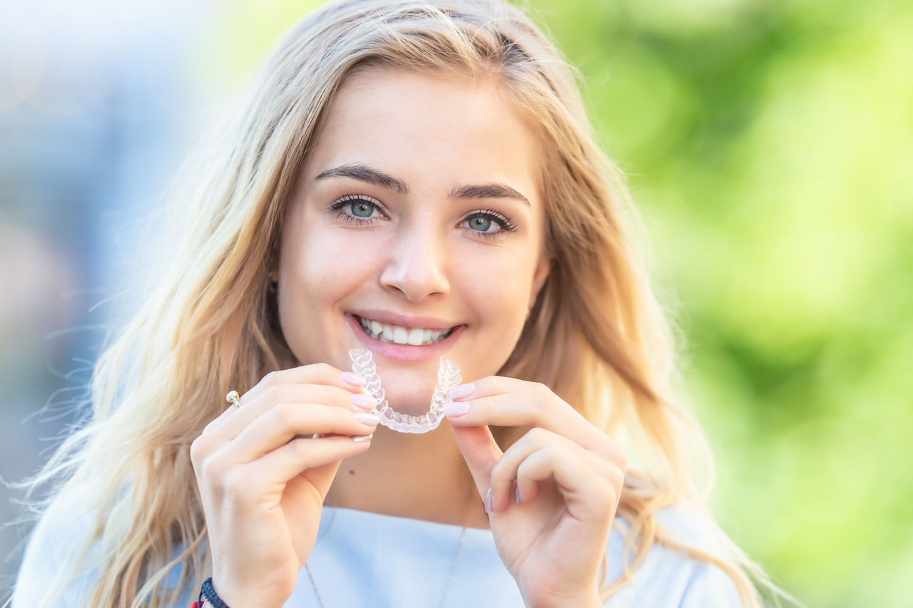 Girl with braces